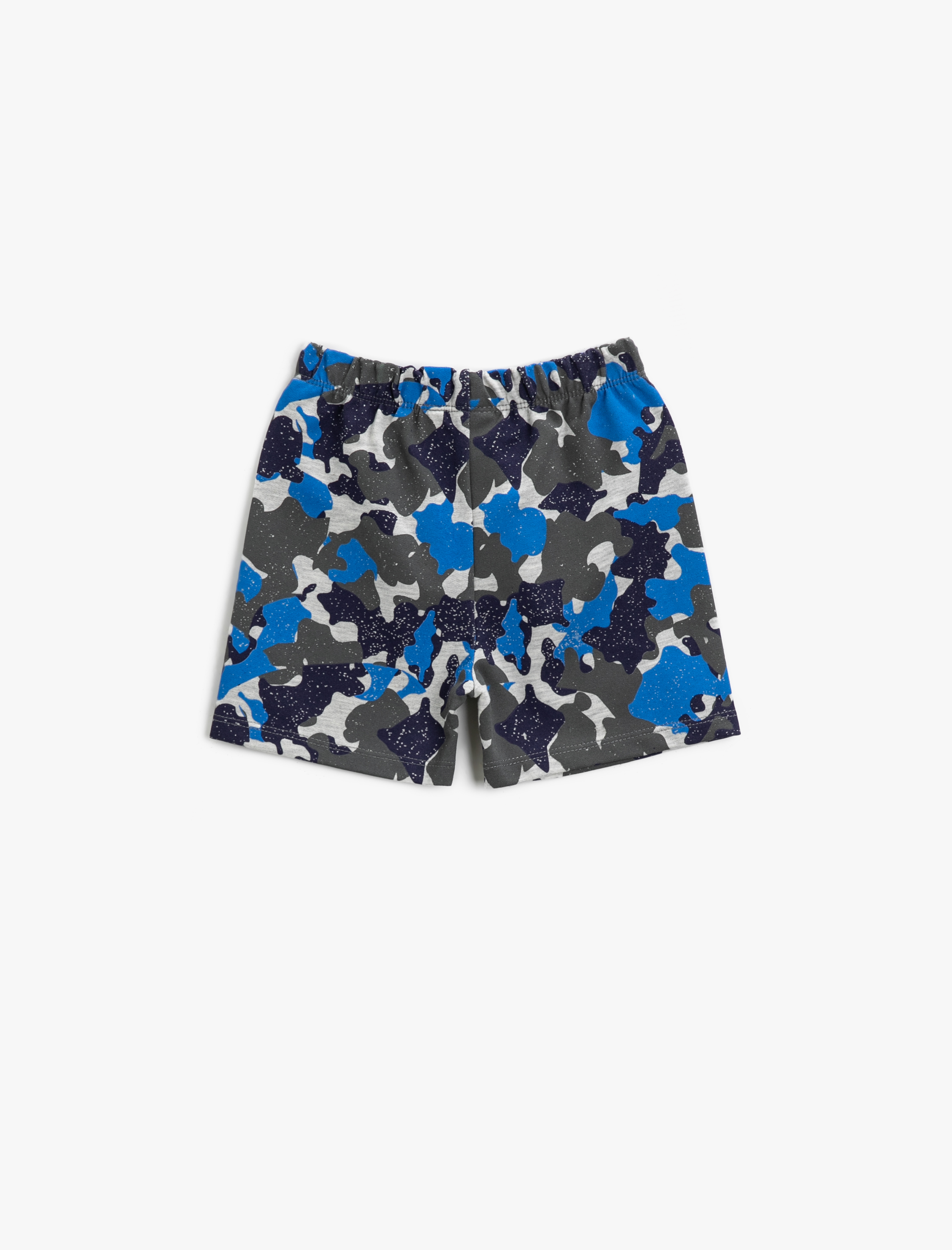  Erkek Bebek Desenli Şort Beli Bağlamalı Pamuklu