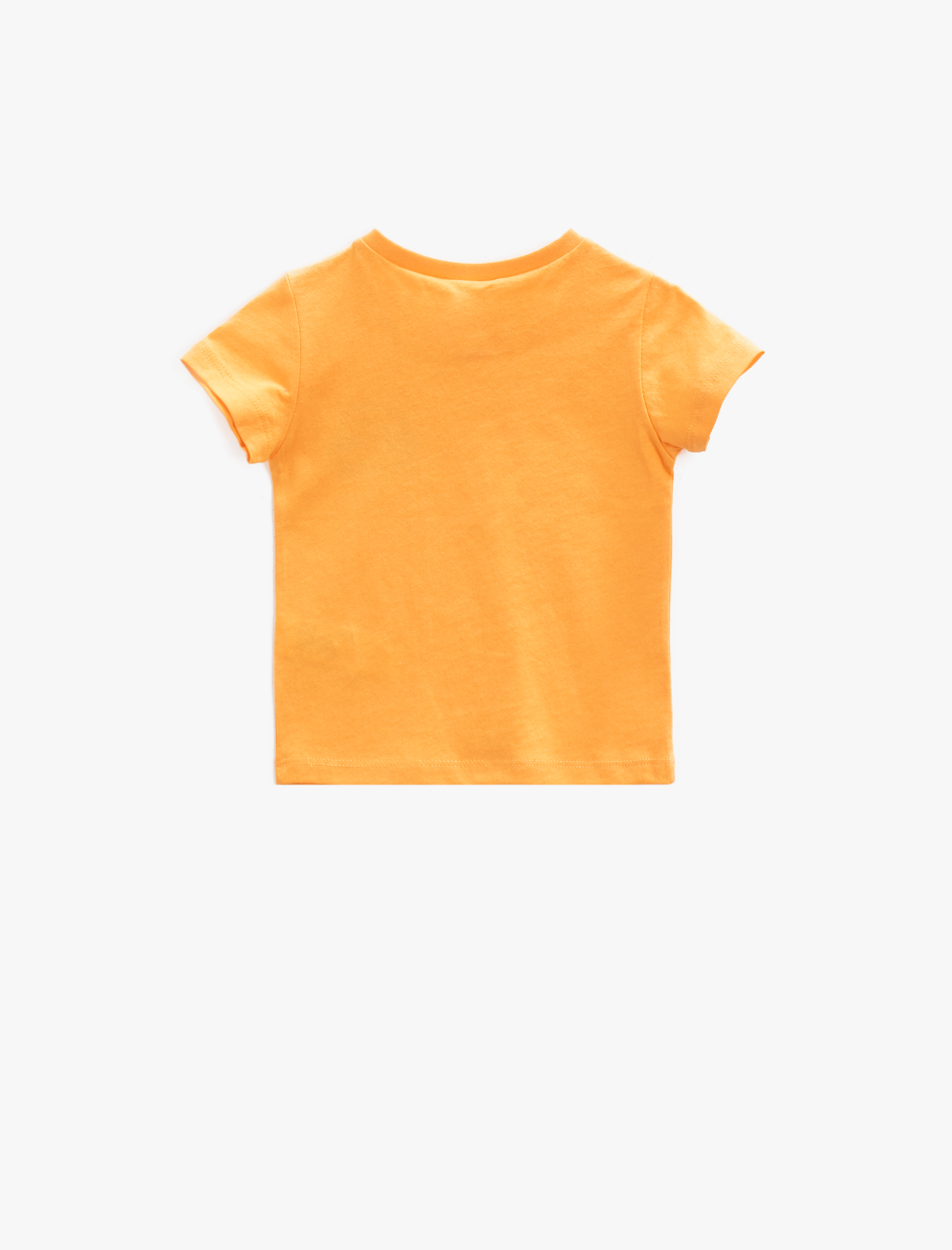  Kız Bebek Baskılı Tişört Pamuklu Kısa Kollu Bisiklet Yaka