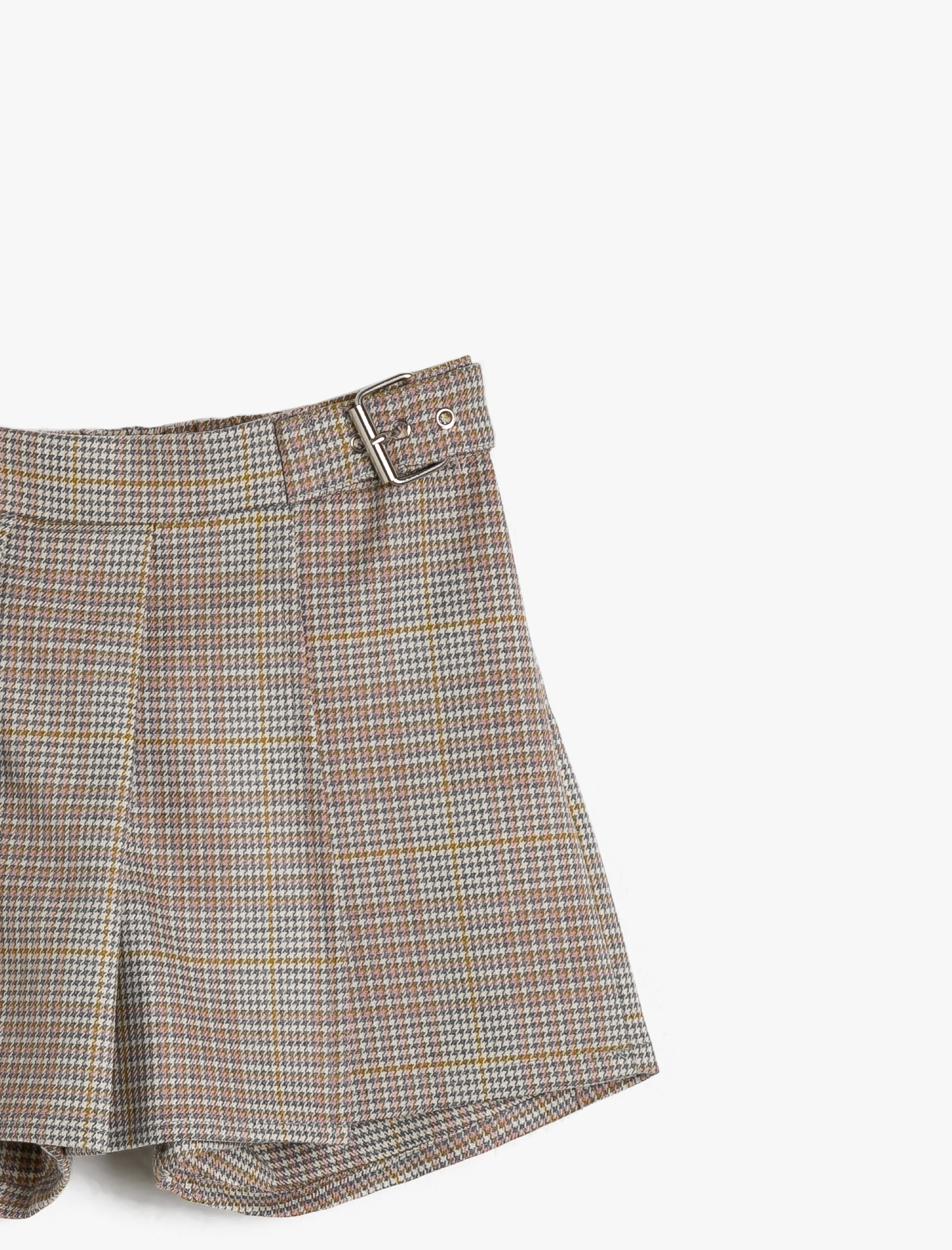  Kız Çocuk Desenli Şort Etek Tokalı