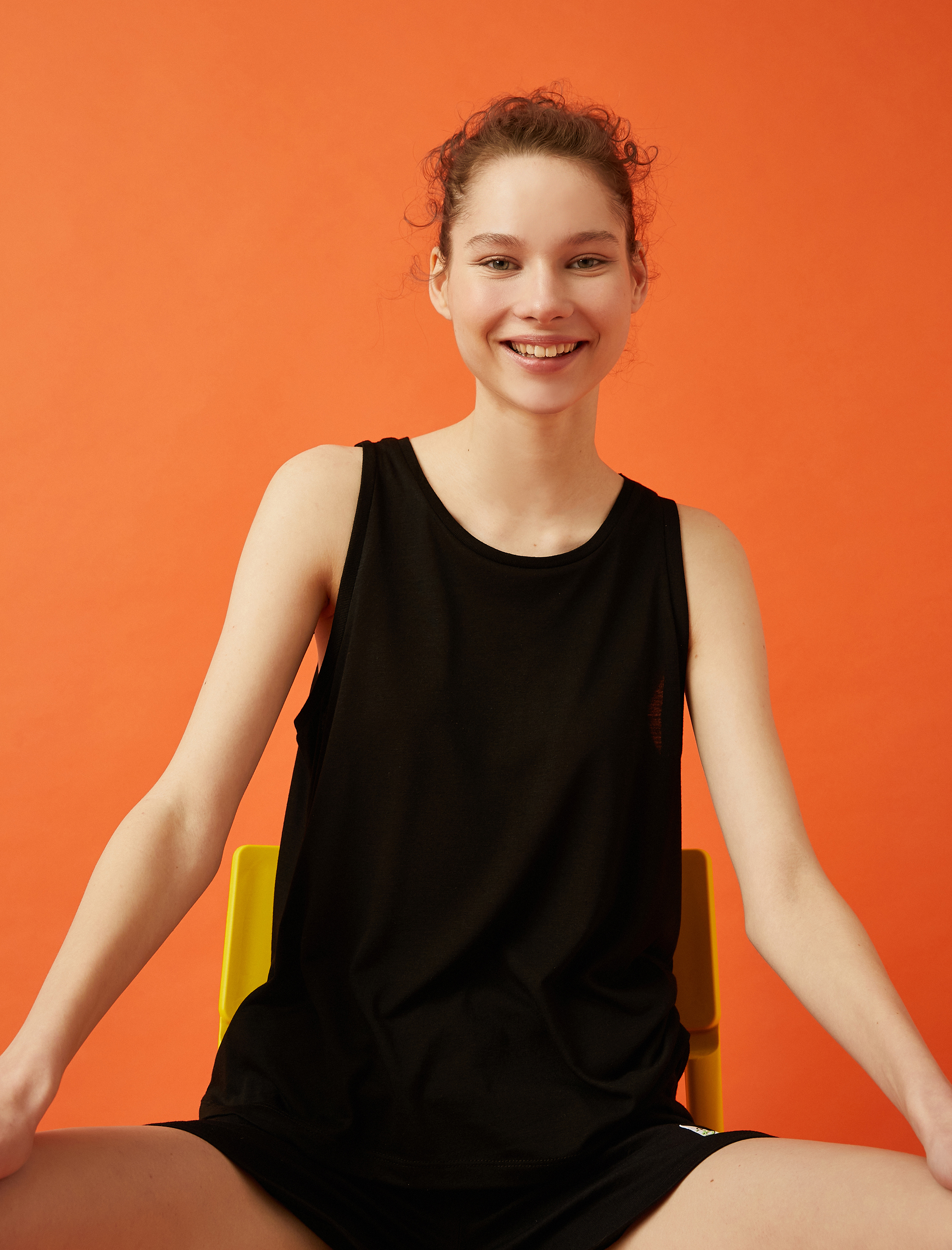   Çizgili Atlet Basic Halter Yaka Tanktop