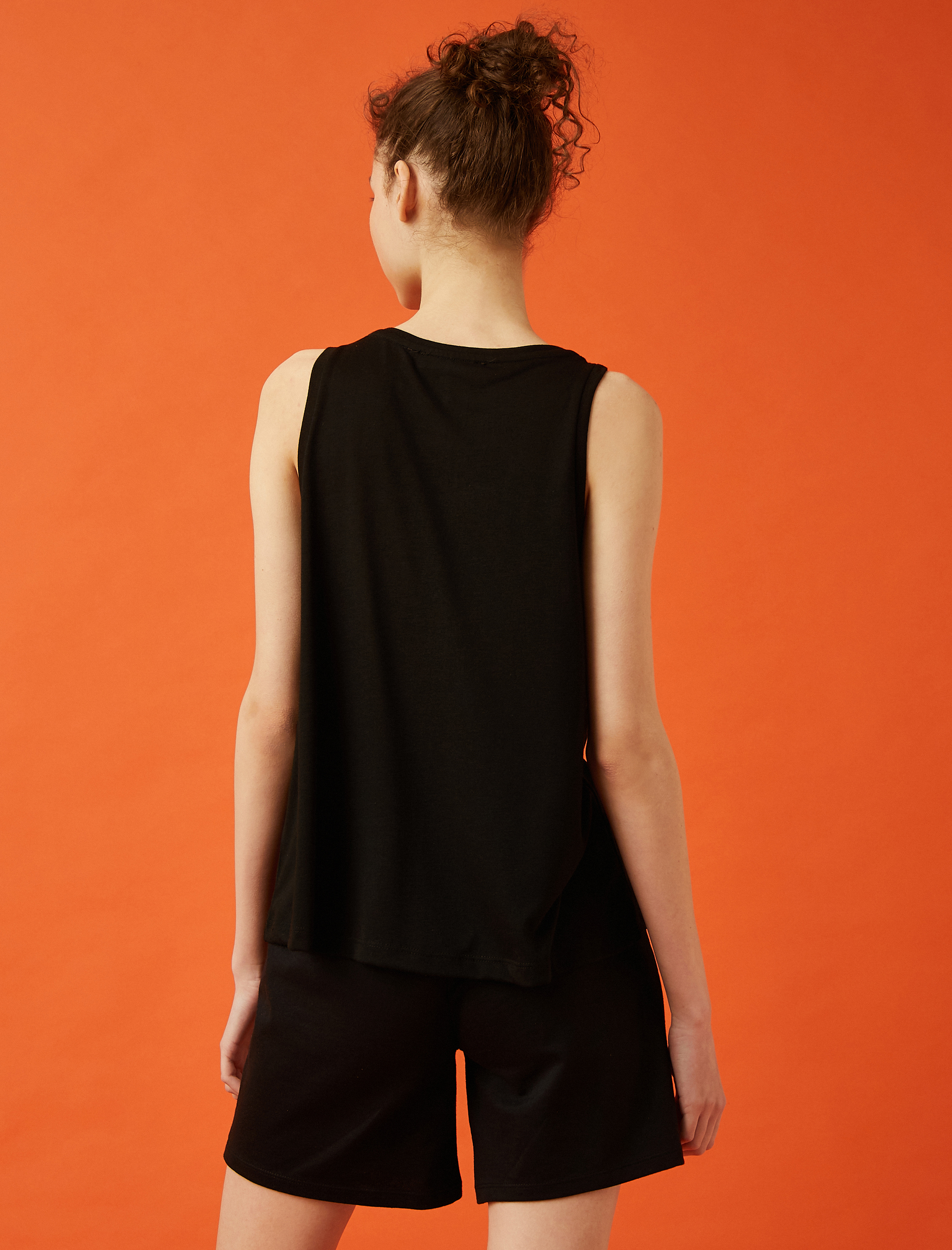   Çizgili Atlet Basic Halter Yaka Tanktop
