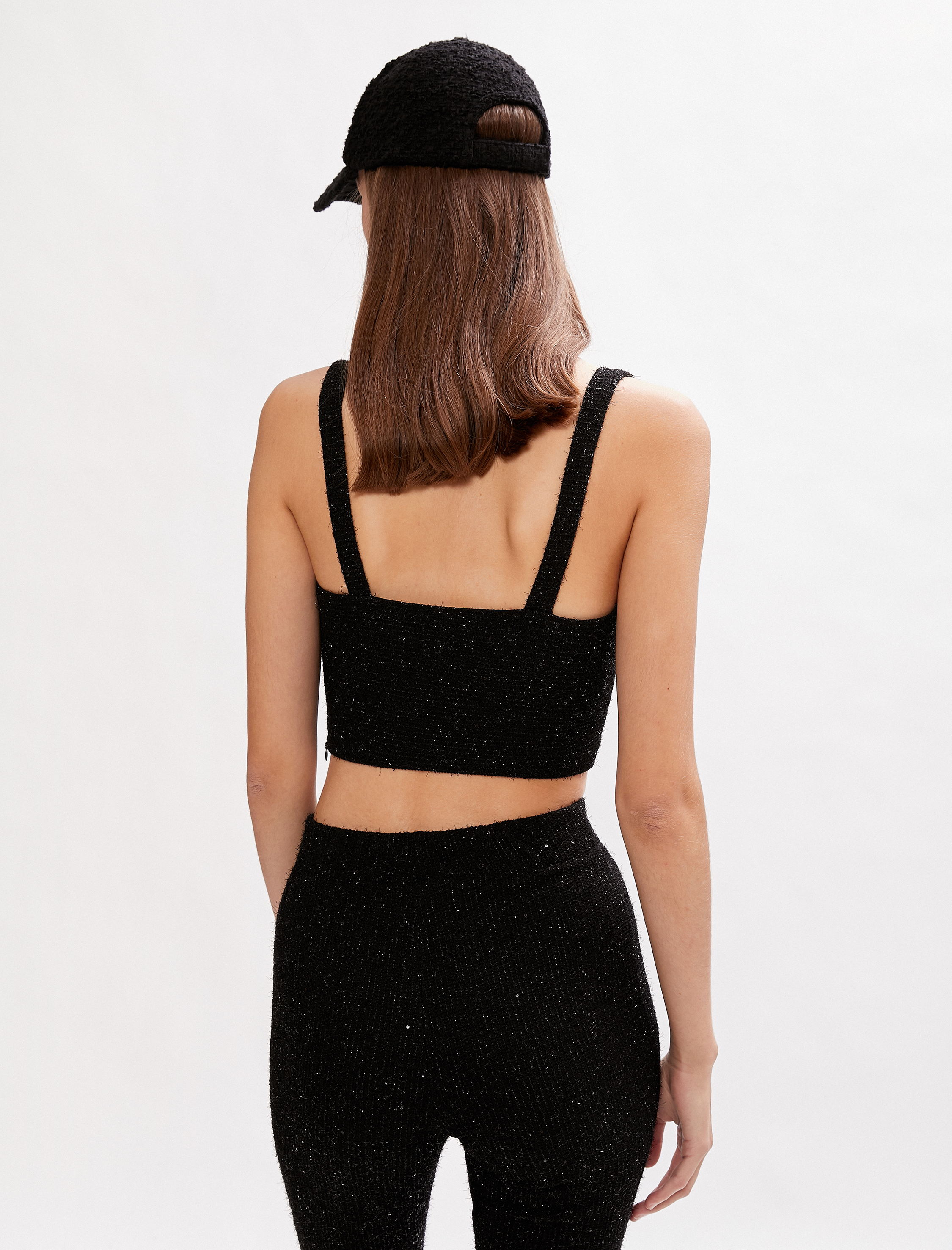   Pırıltılı Büstiyer Kalp Yaka