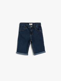 Basic Normal Bel 5 Cep Basic Jean Şort