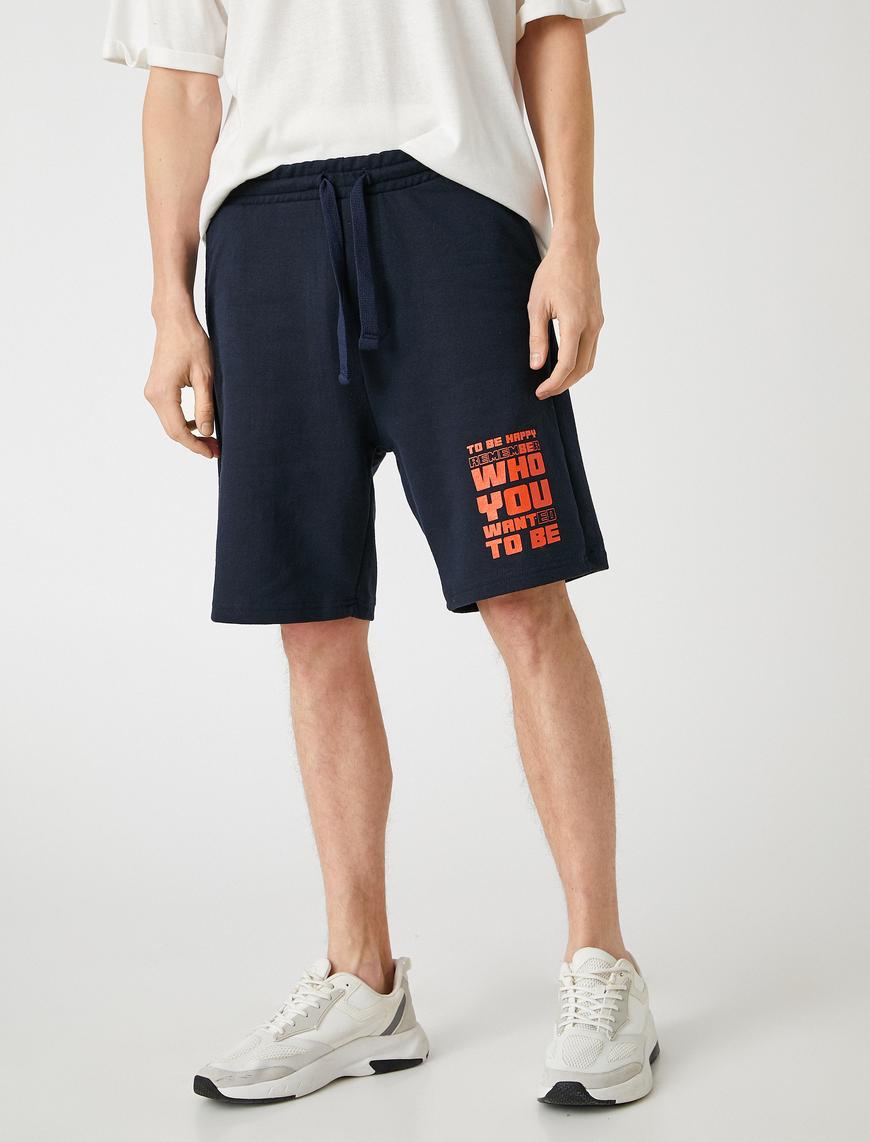   Slim Fit Baskılı Şort
