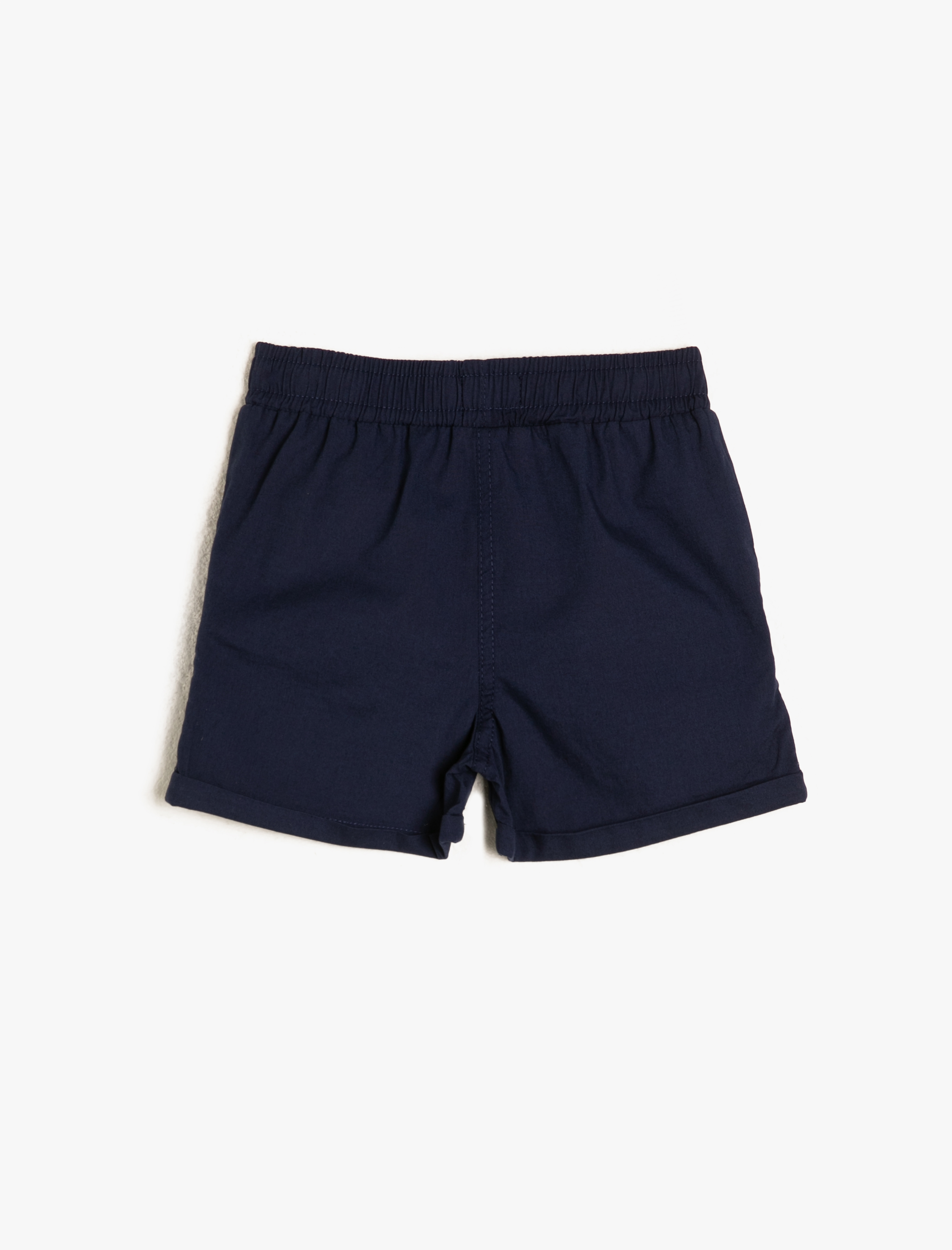  Kız Çocuk Poplin Kumaştan Cepli Süs Fiyonklu Beli Lastikli Kısa Şort