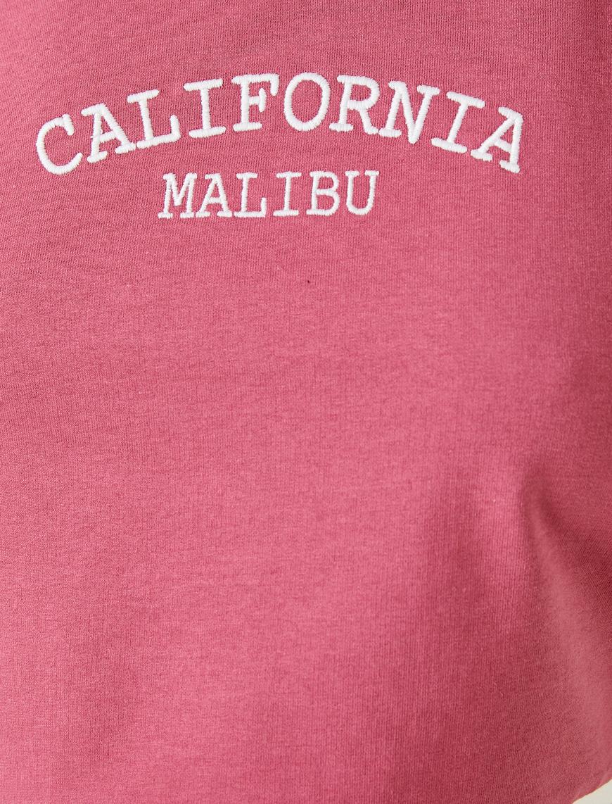   California Yazılı Atlet Pamuklu