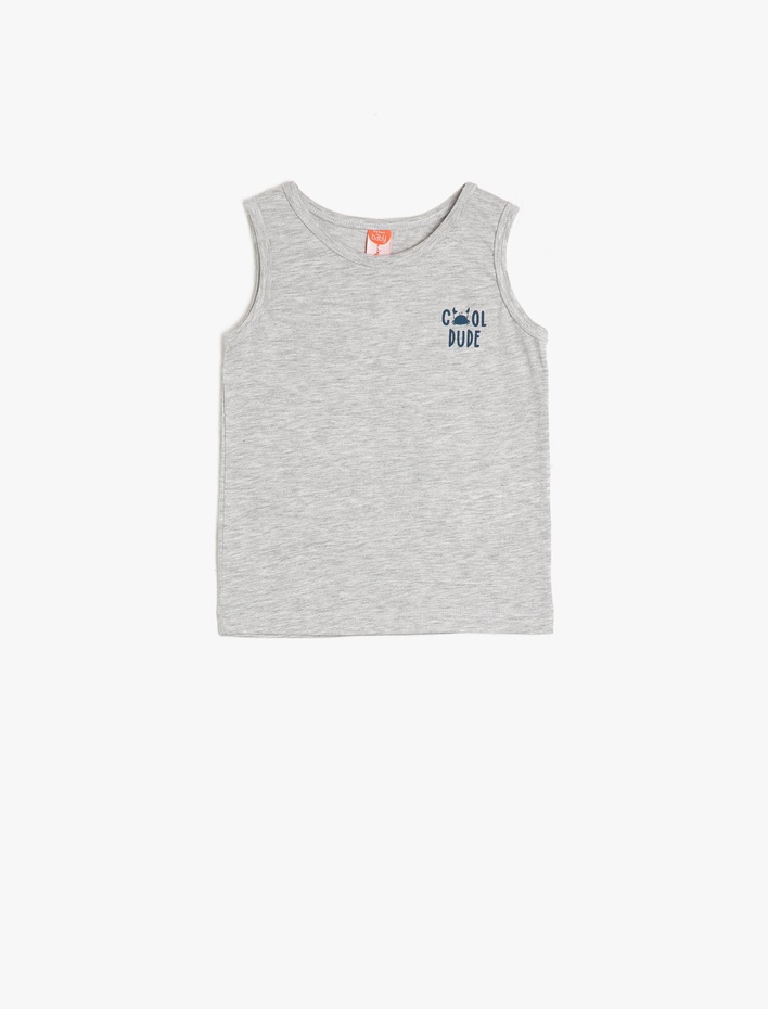 Erkek Bebek Yazılı Baskılı Atlet