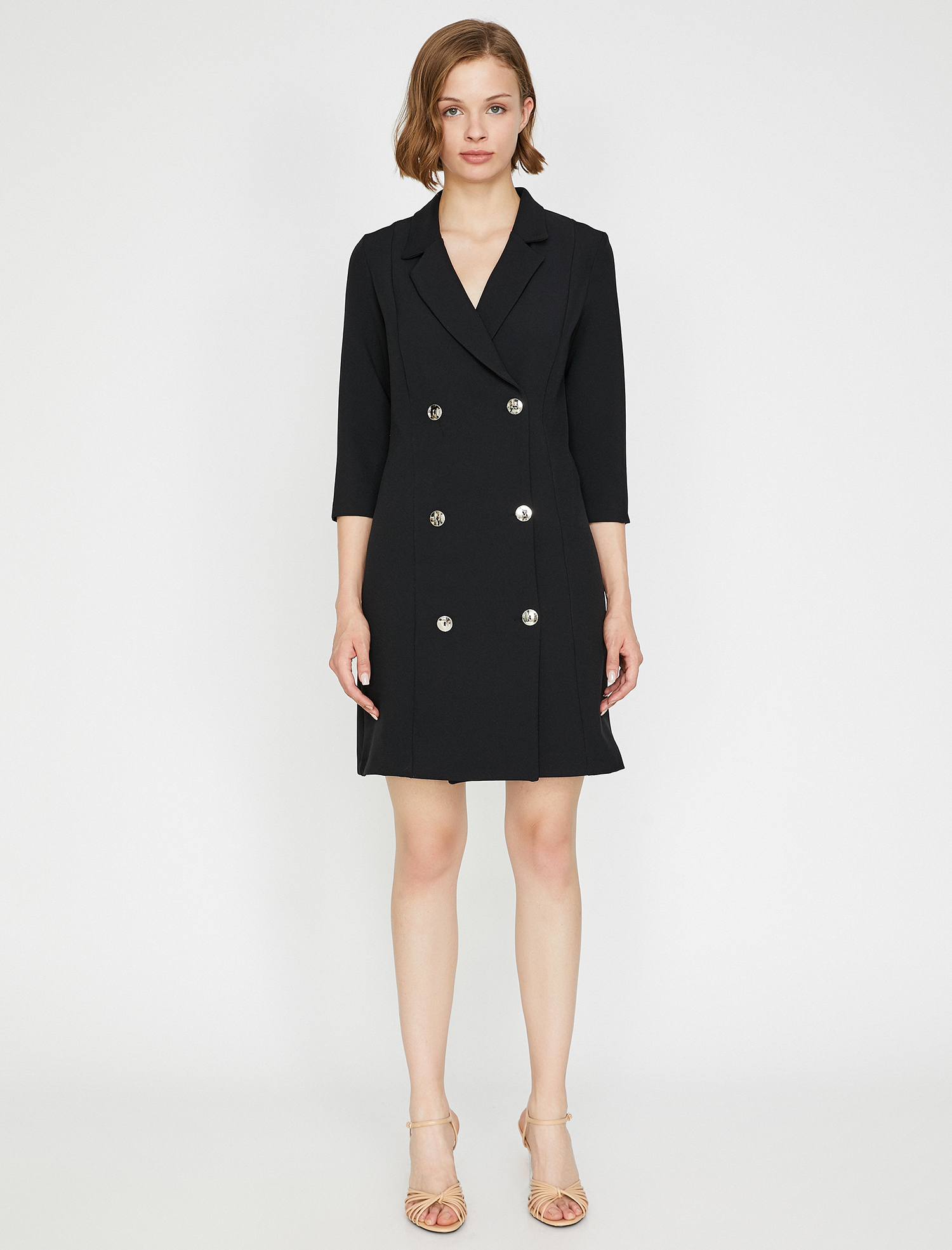 Düğme Detaylı Elbise