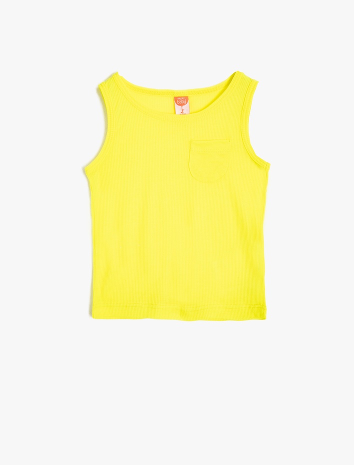 Kız Bebek Cep Detaylı Atlet