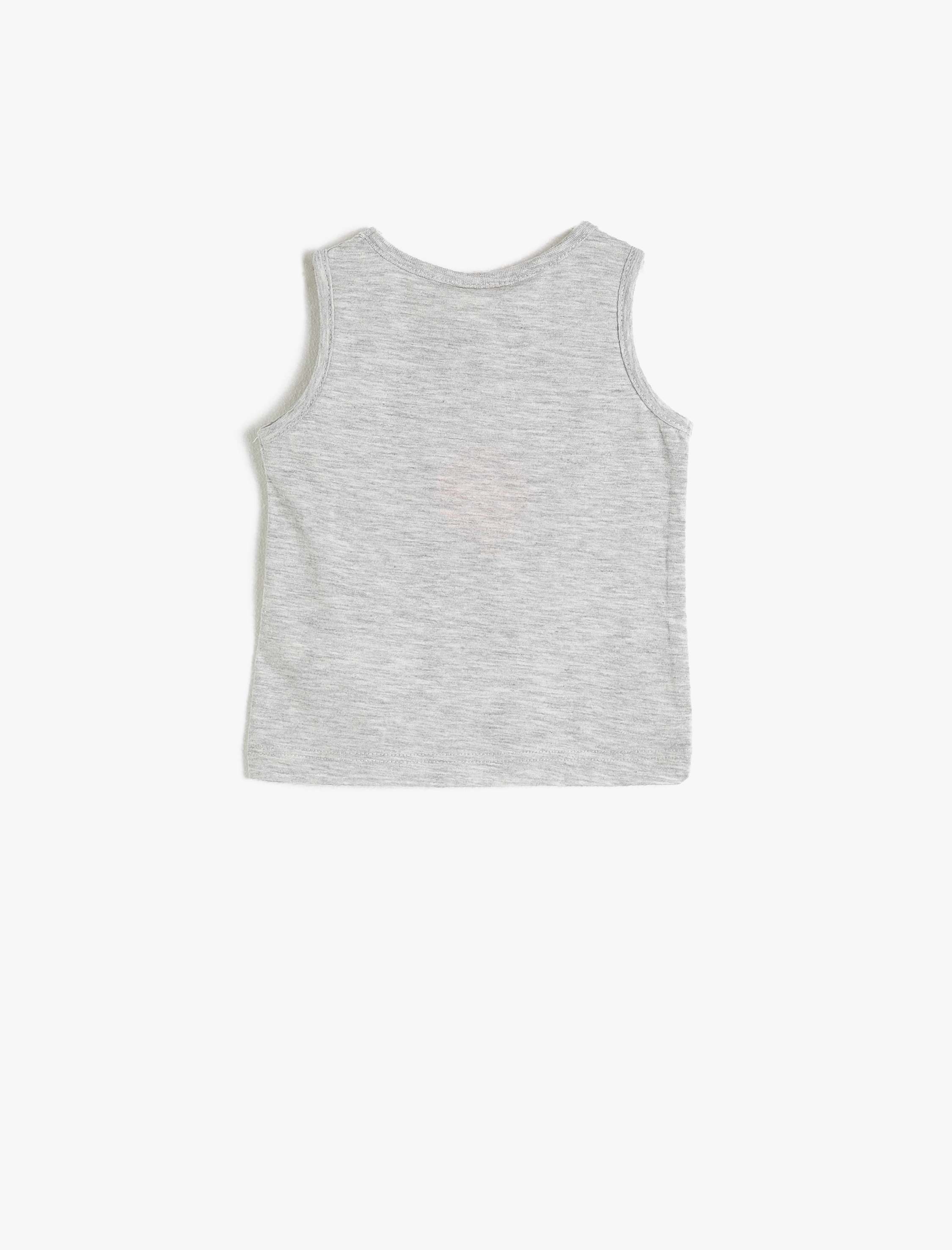  Kız Bebek Bisiklet Yaka Pamuklu Baskılı Atlet