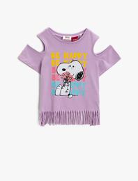 Snoopy Tişört Lisanslı Pamuklu Pencere Detaylı