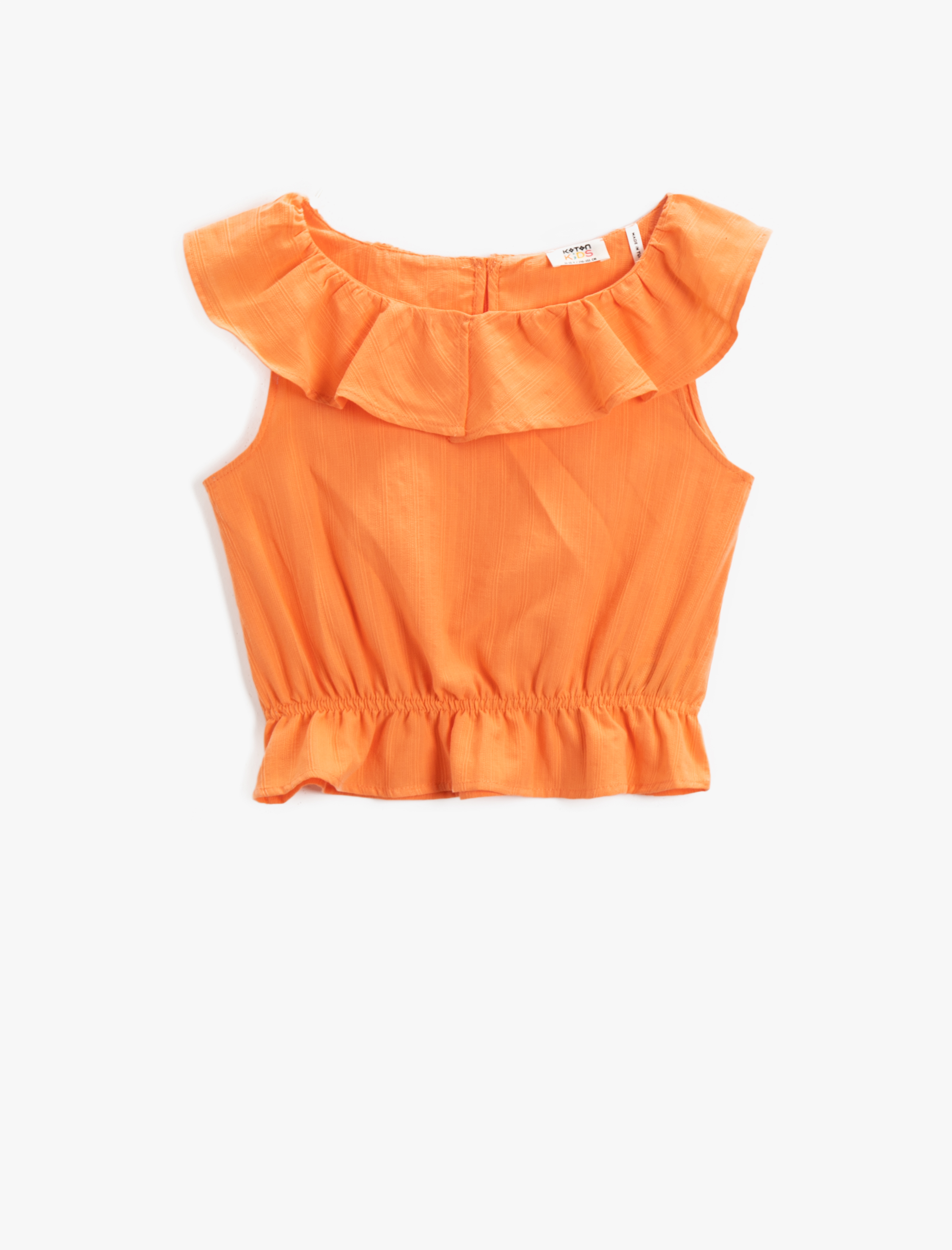  Kız Çocuk Fırfırlı Bluz Pamuklu