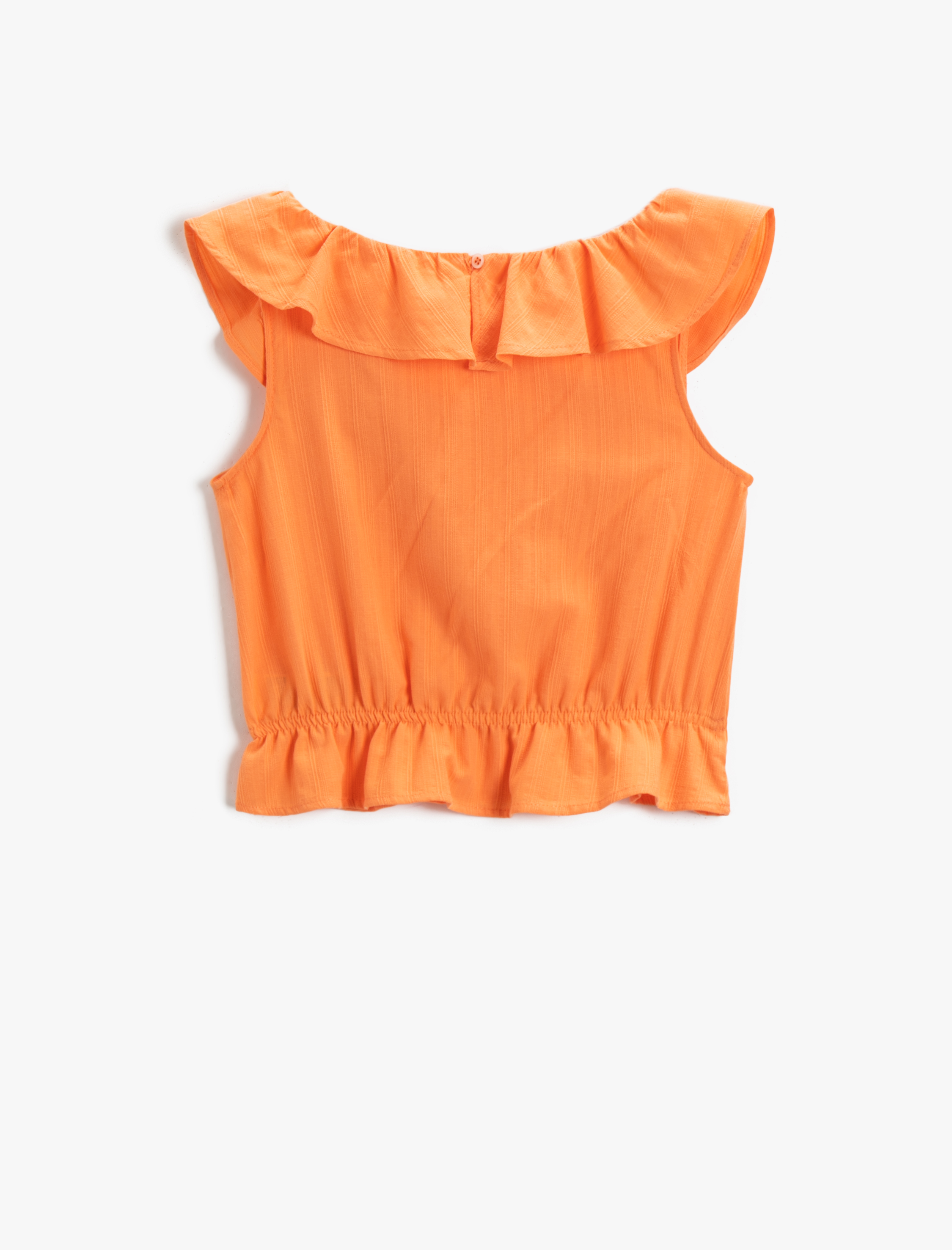  Kız Çocuk Fırfırlı Bluz Pamuklu