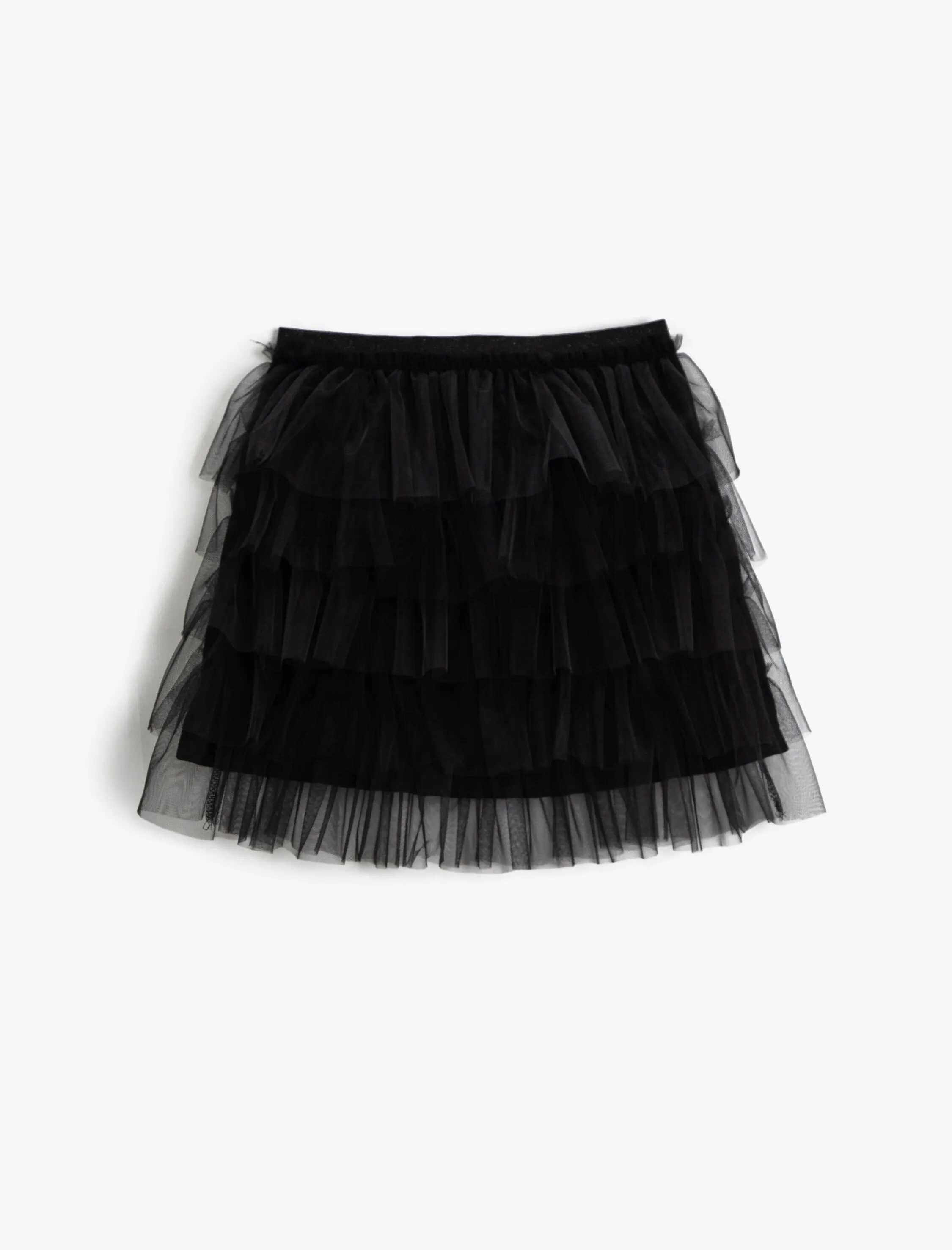  Kız Çocuk Tütü Mini Etek Katlı Fırfırlı Beli Elastik