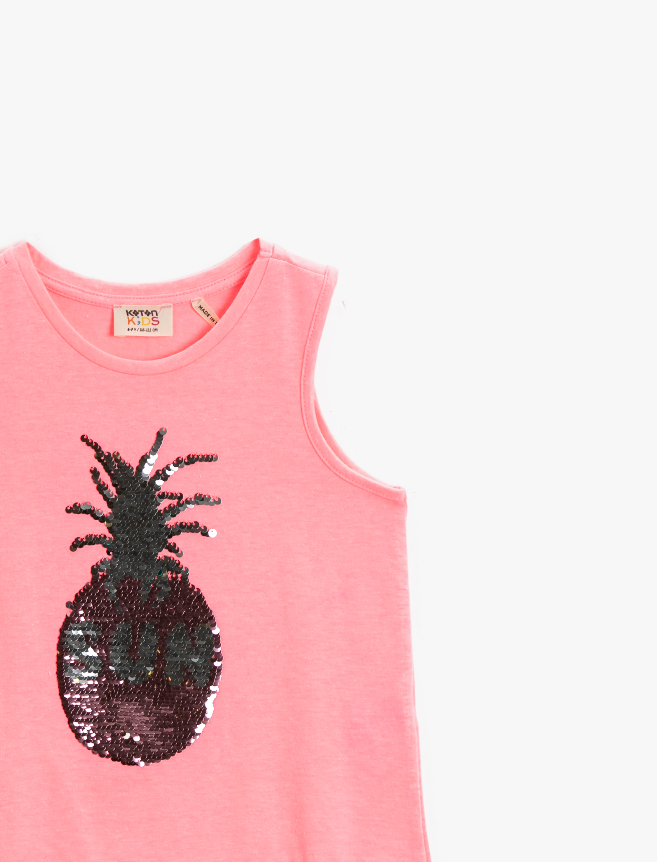 Kız Çocuk Pullu Atlet Pamuklu