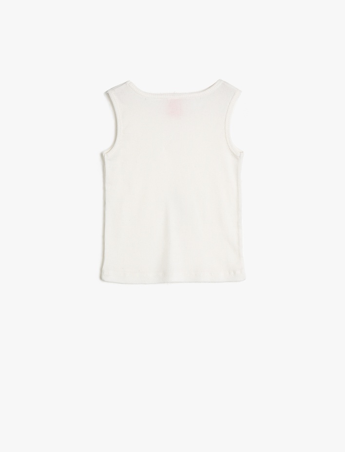 Kız Bebek Basic Atlet Yuvarlak Yaka Kolsuz Ribanalı Pamuklu