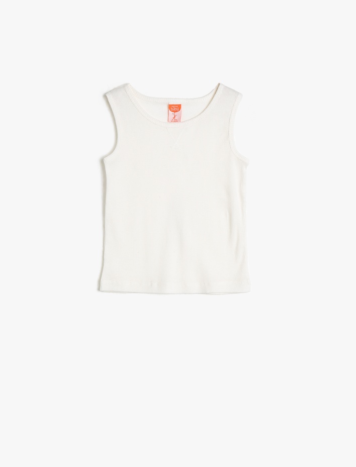 Kız Bebek Basic Atlet Yuvarlak Yaka Kolsuz Ribanalı Pamuklu