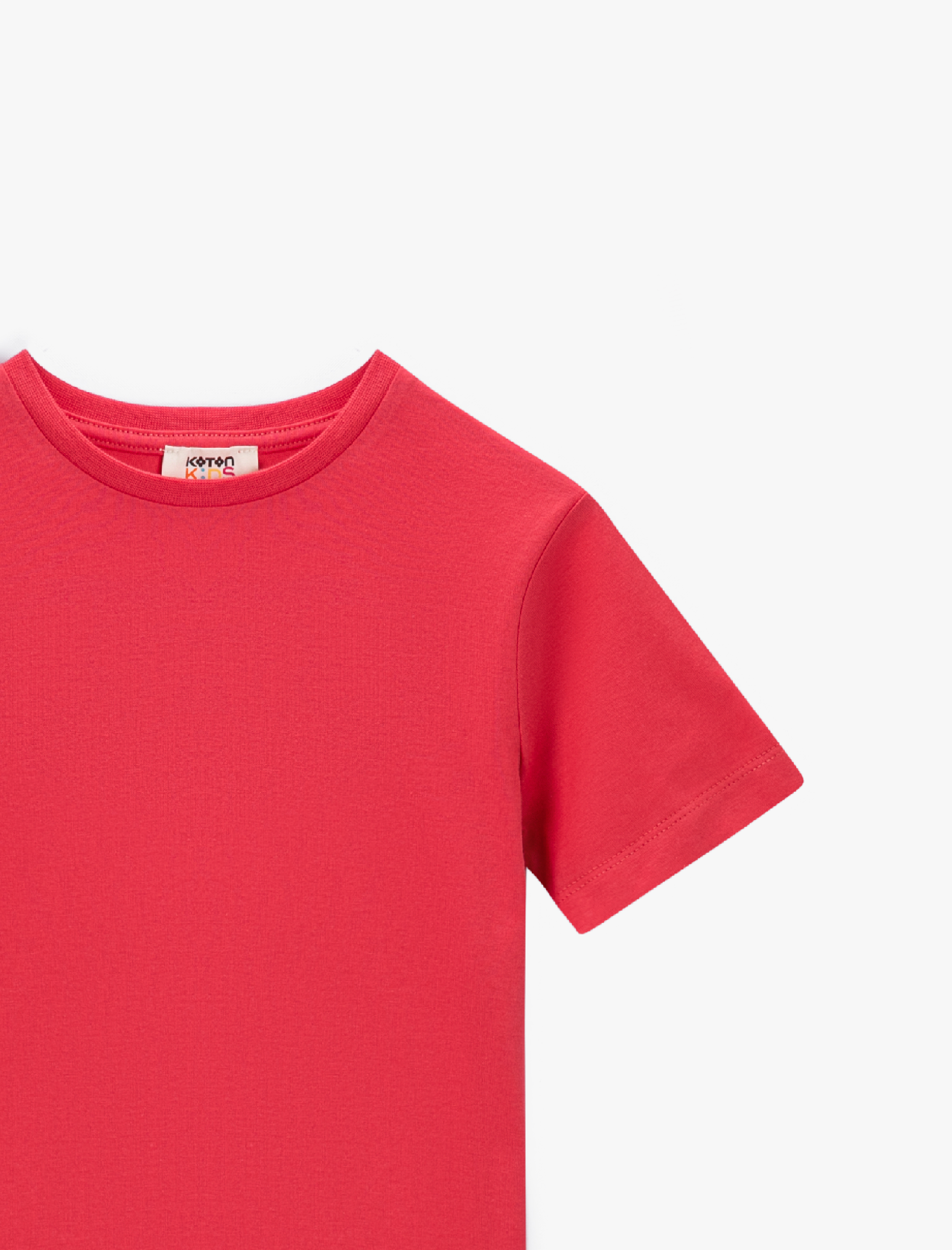  Erkek Çocuk Basic Kısa Kollu Tişört Pamuklu