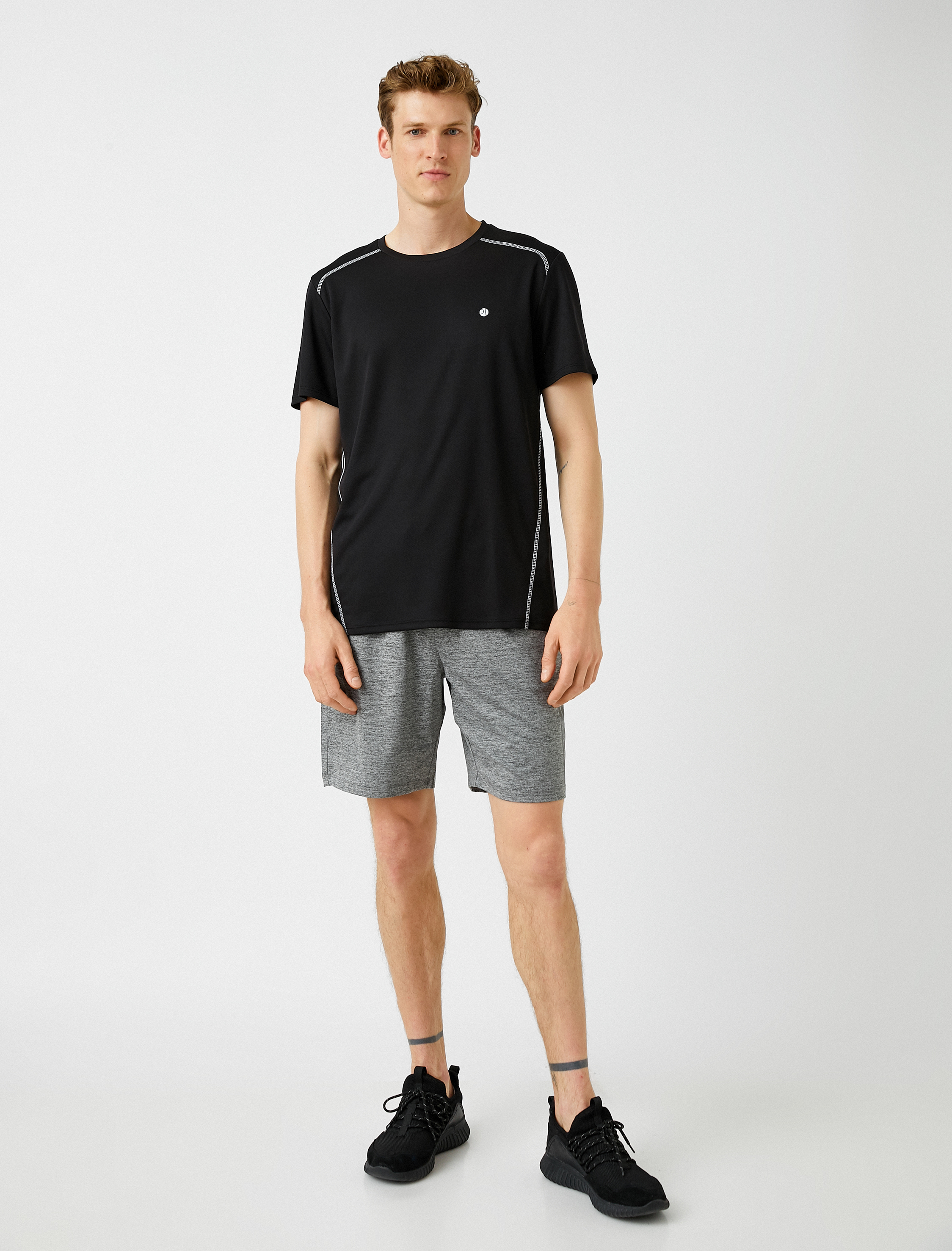   Baskılı Tişört Kısa Kollu Bisiklet Yaka