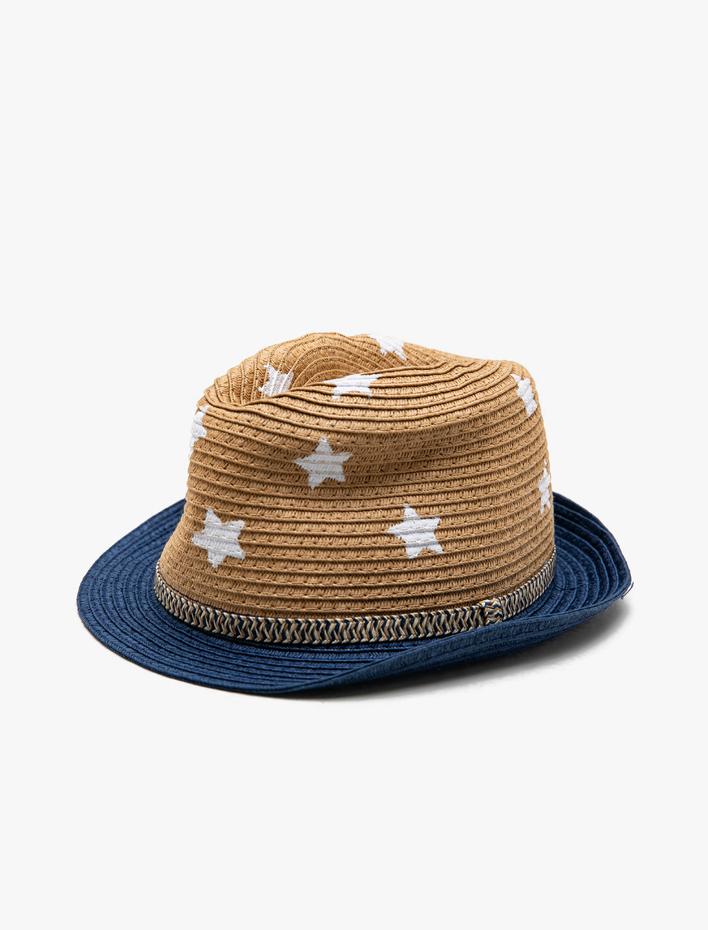 Erkek Çocuk Örme Fötr Hasır Şapka