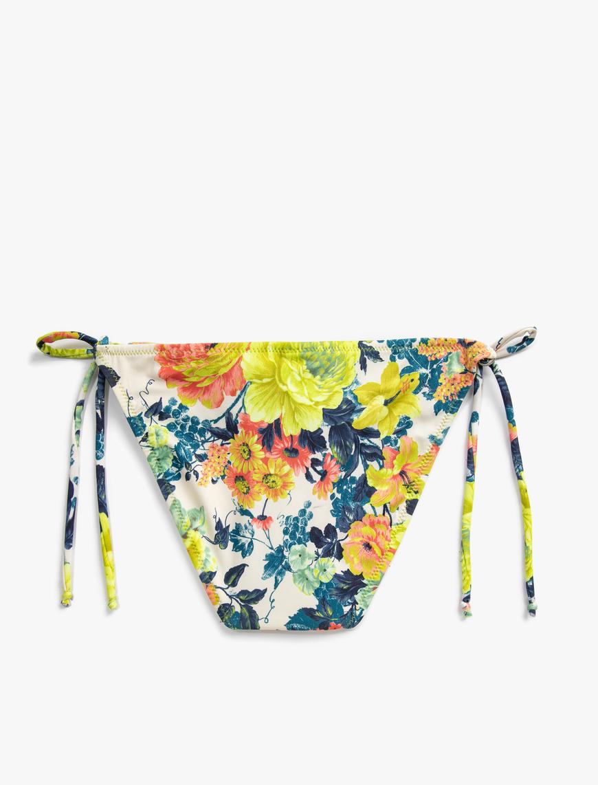 Çiçekli Önden Bağlamalı Bikini Takımı