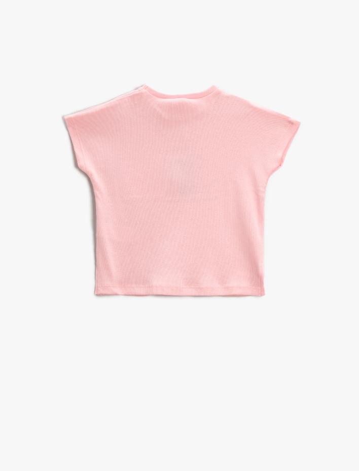 Kız Bebek Unicorn Baskılı Tişört Kısa Kollu Pamuklu