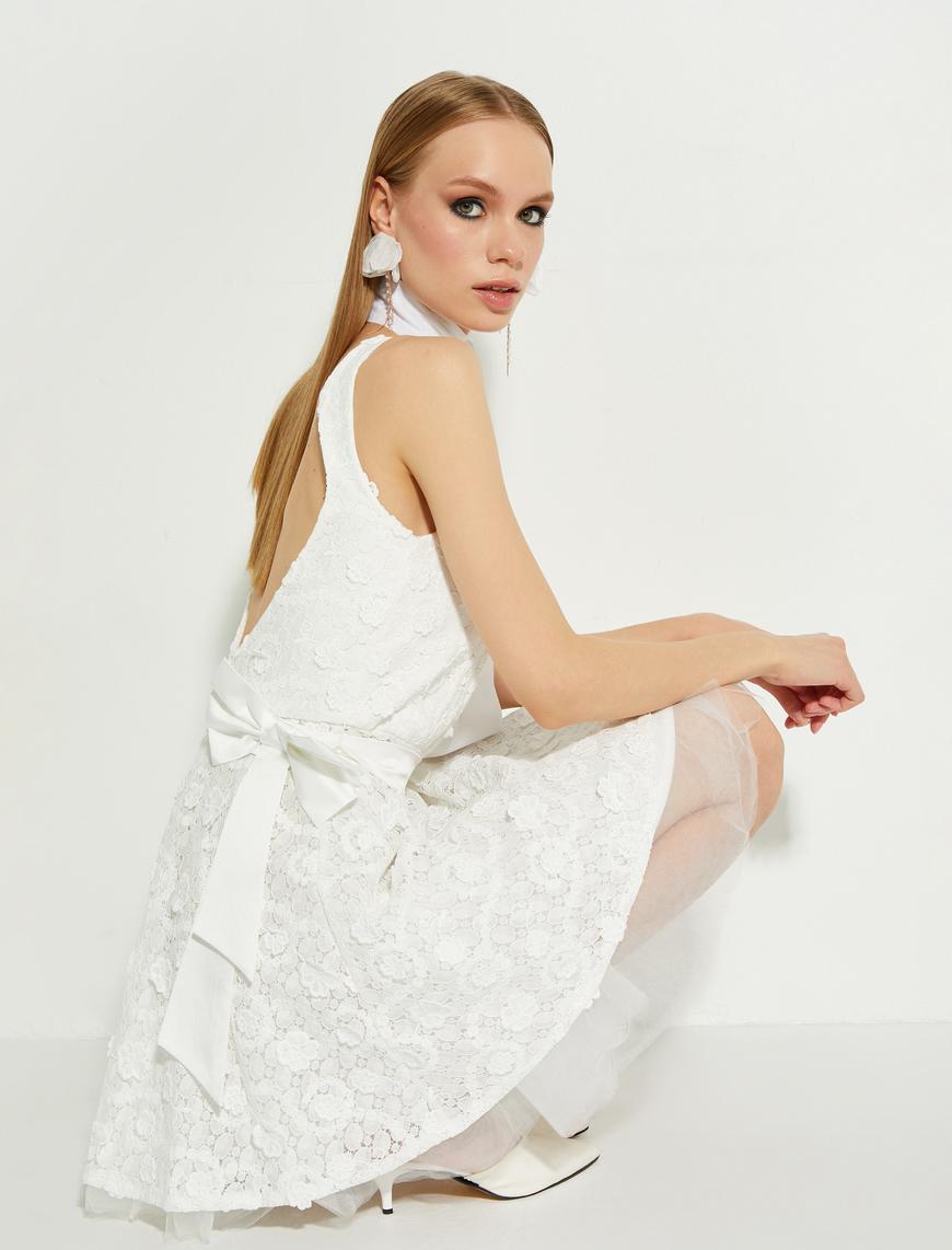   Bridal Dantelli Mini Elbise