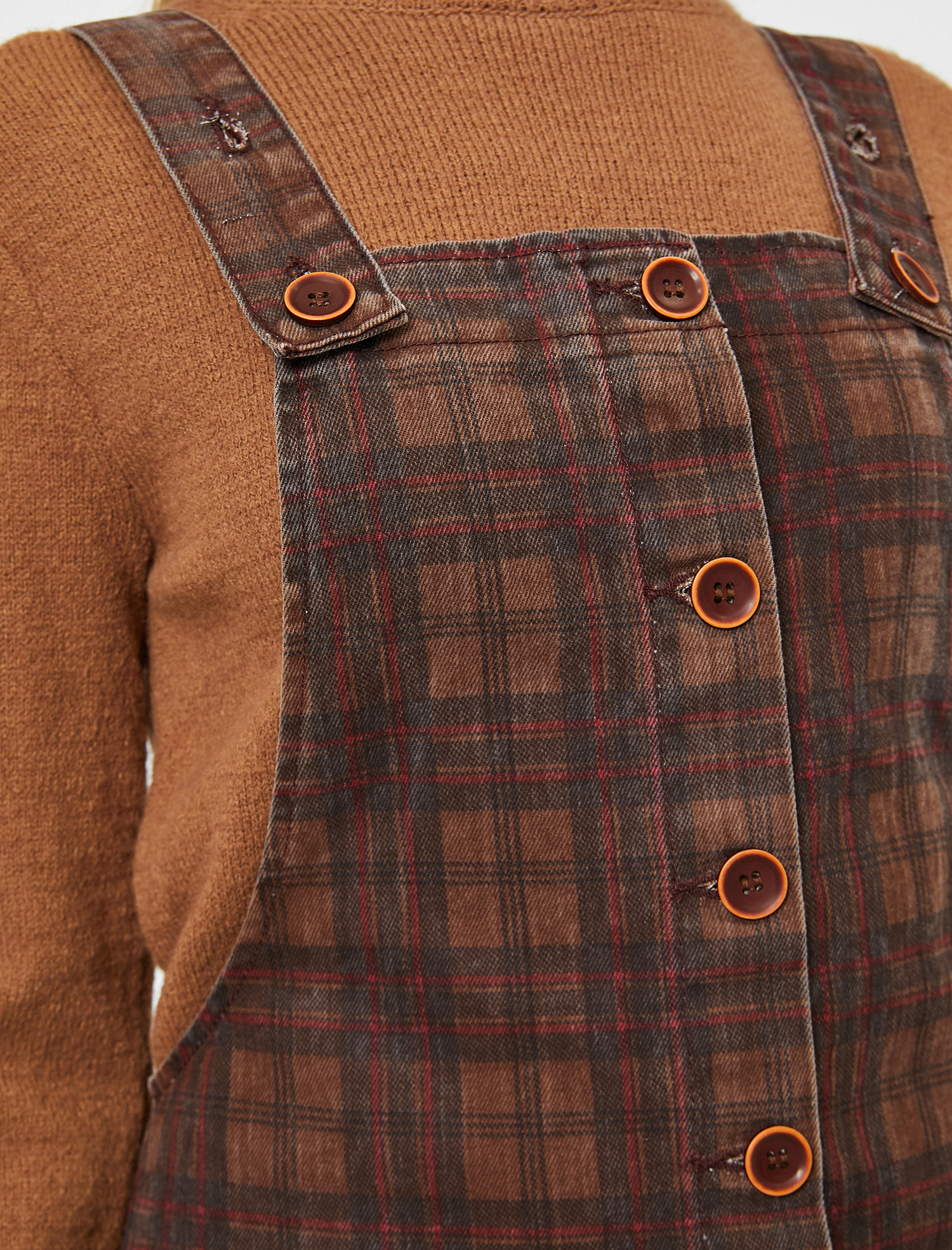 Kareli Salopet Elbise