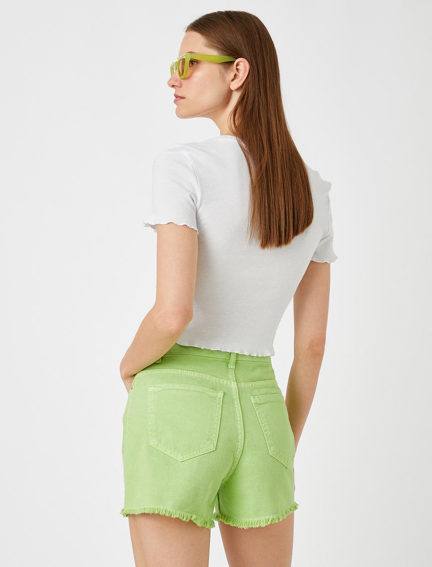  Crop Tişört Slogan Baskılı