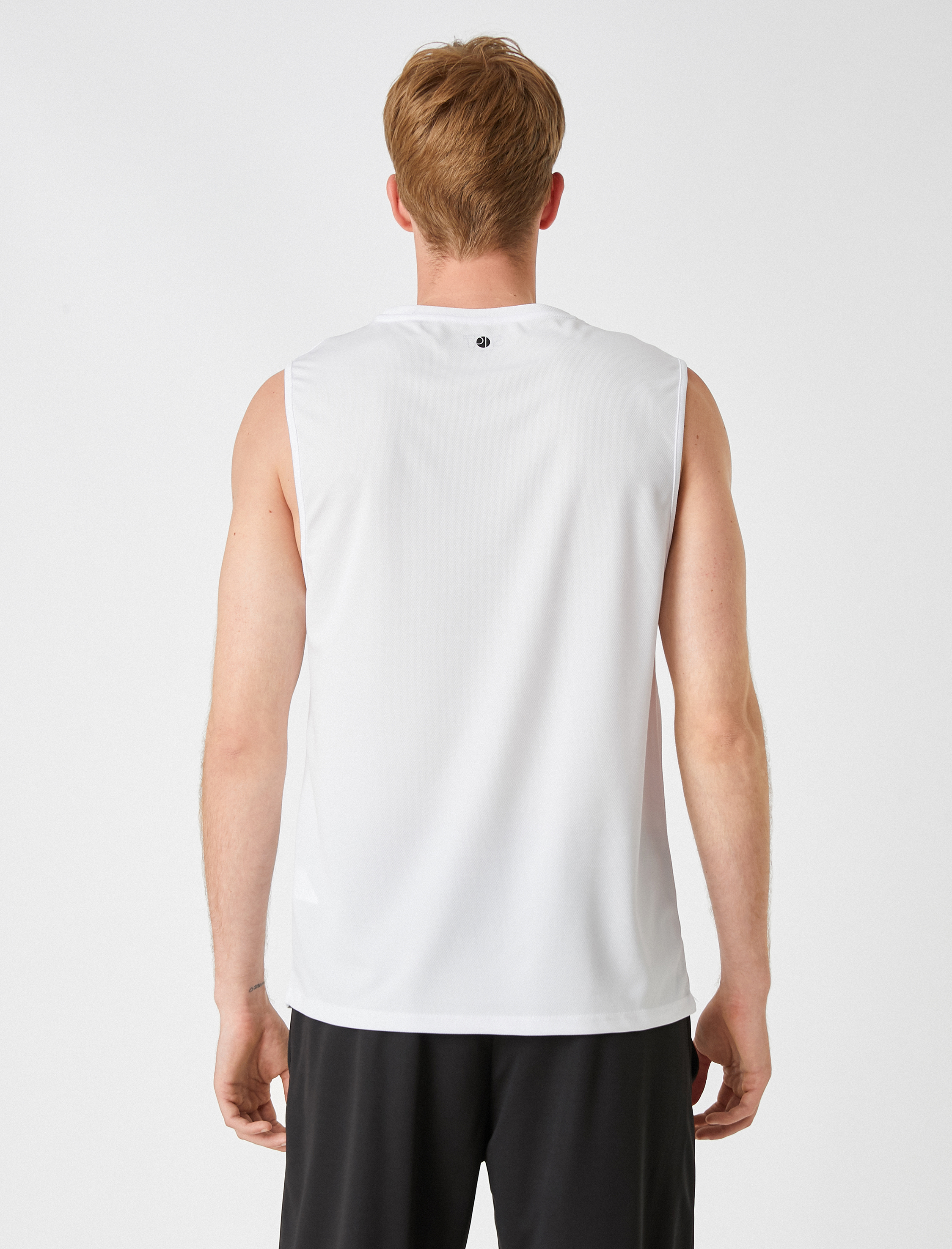   Baskılı Bisiklet Yaka Kolsuz Tişört