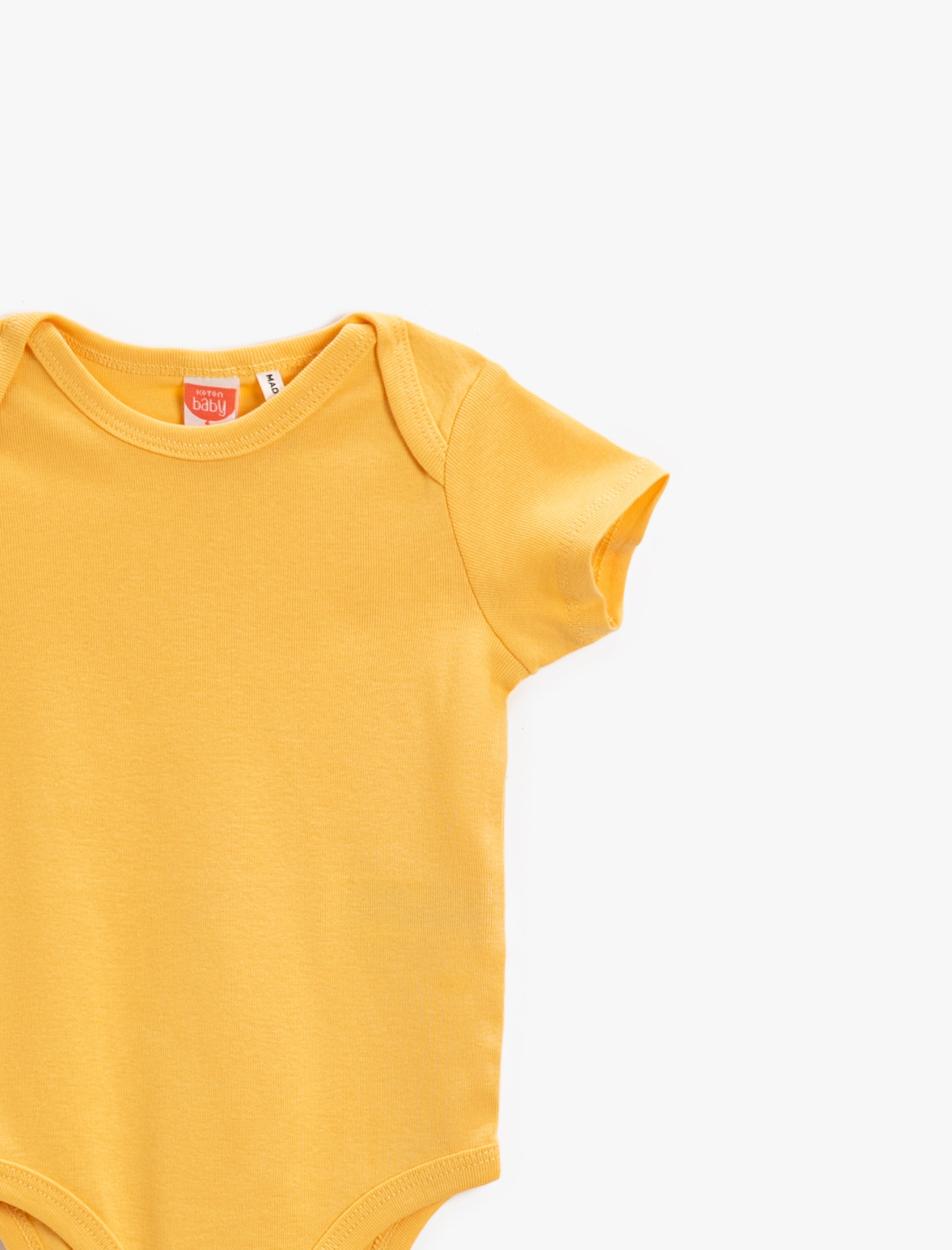  Erkek Bebek Kısa Kollu Çıtçıtlı Body Pamuklu