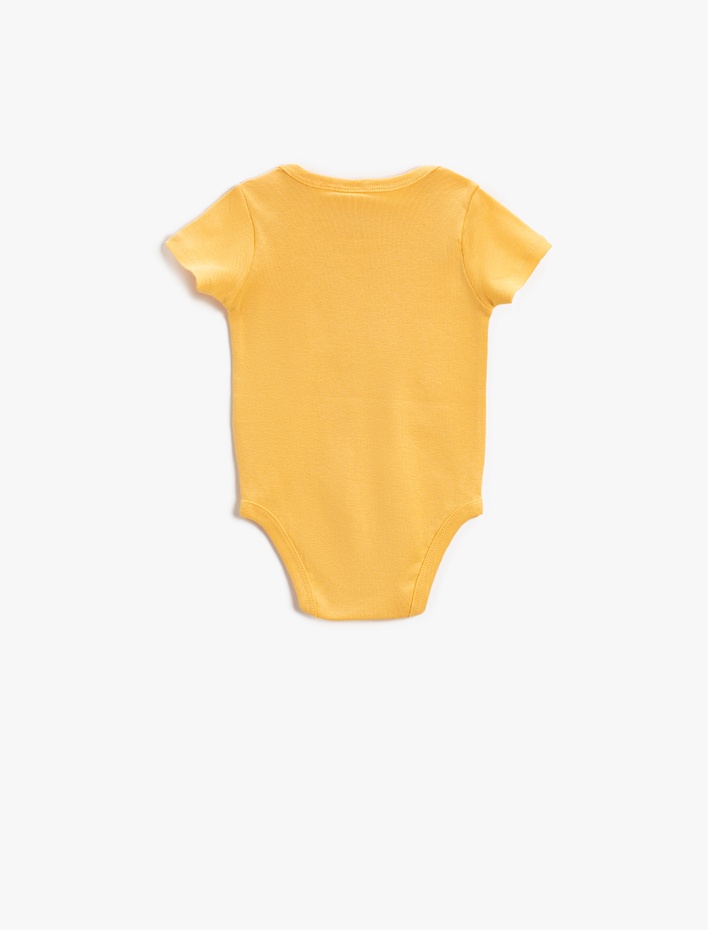 Erkek Bebek Kısa Kollu Çıtçıtlı Body Pamuklu