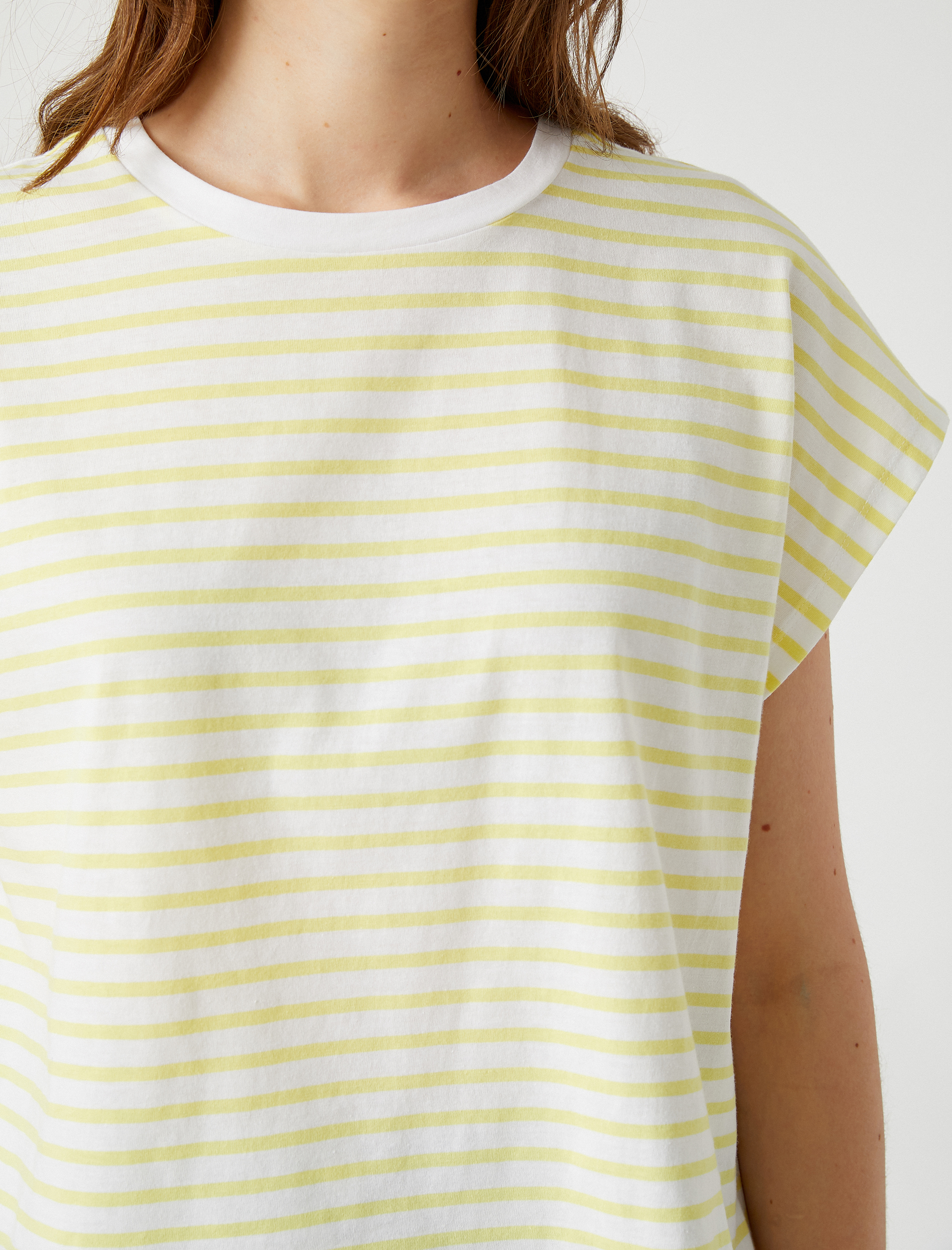   Çizgili Tişört Pamuklu