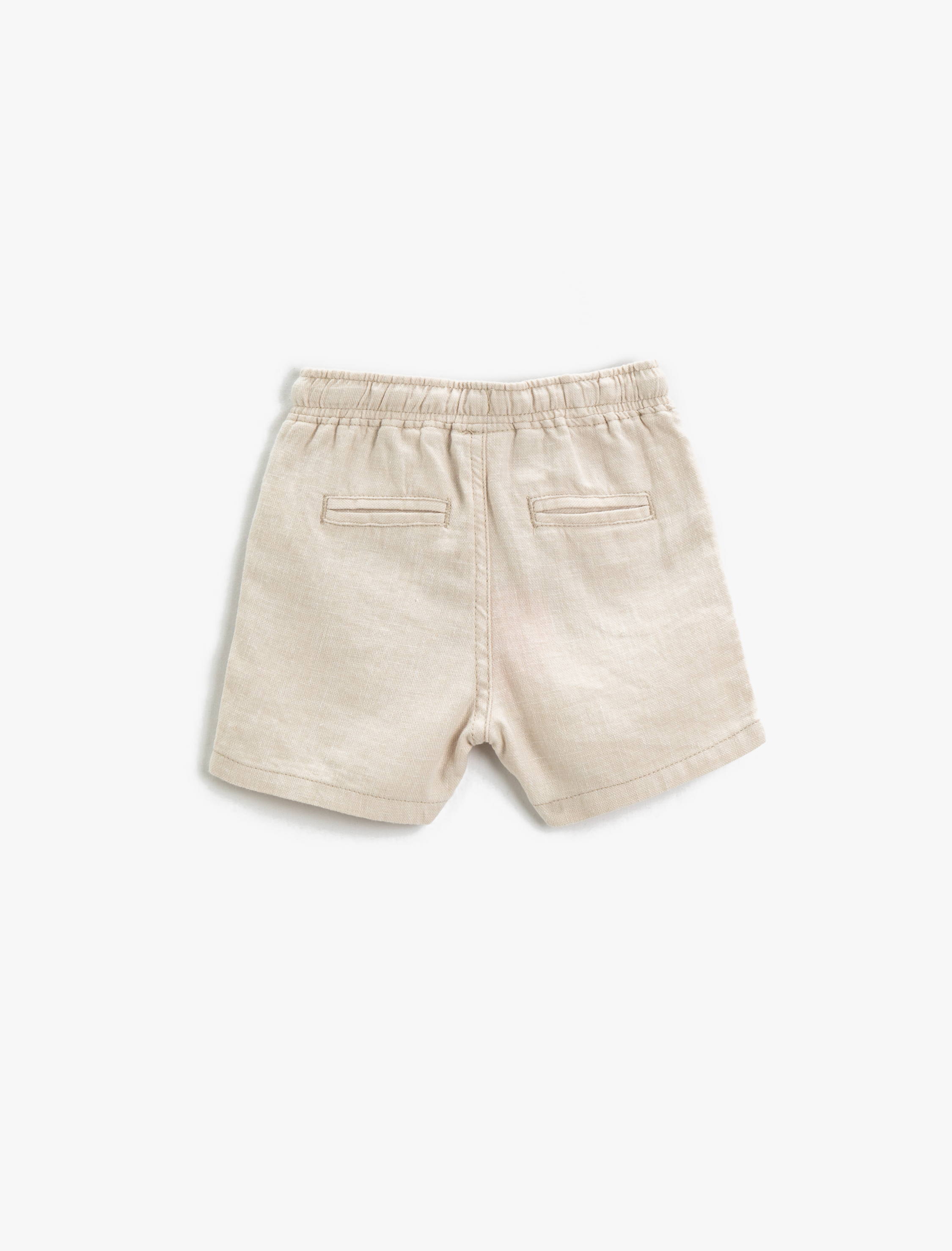  Erkek Bebek Keten Şort Belden Bağlamalı