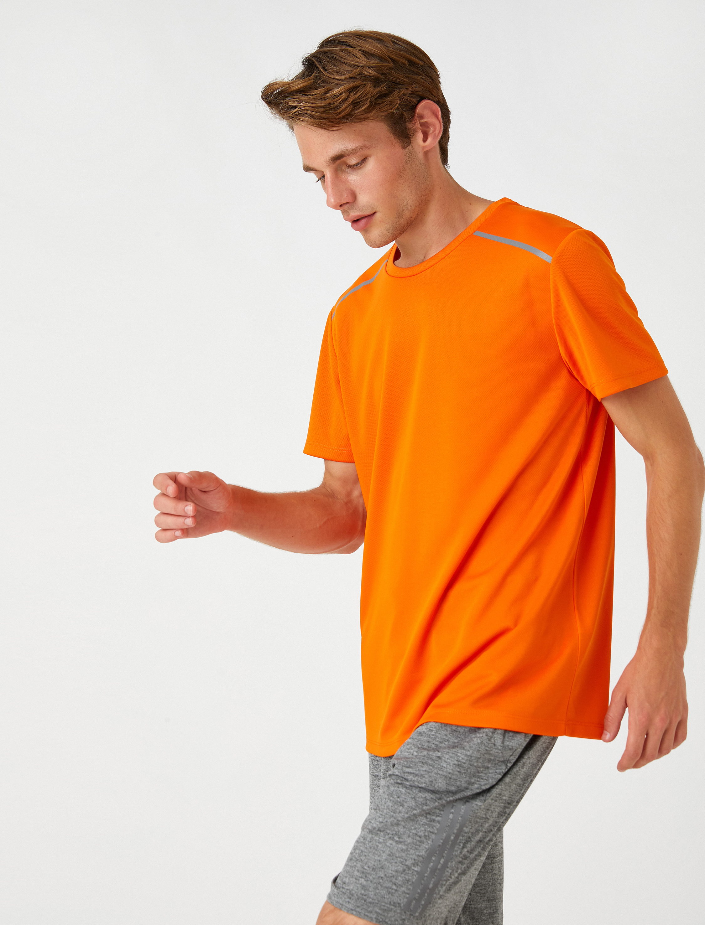   Baskılı Spor Tişört Bisiklet Yaka