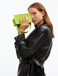 Mini El Çantası Saplı Suni Deri