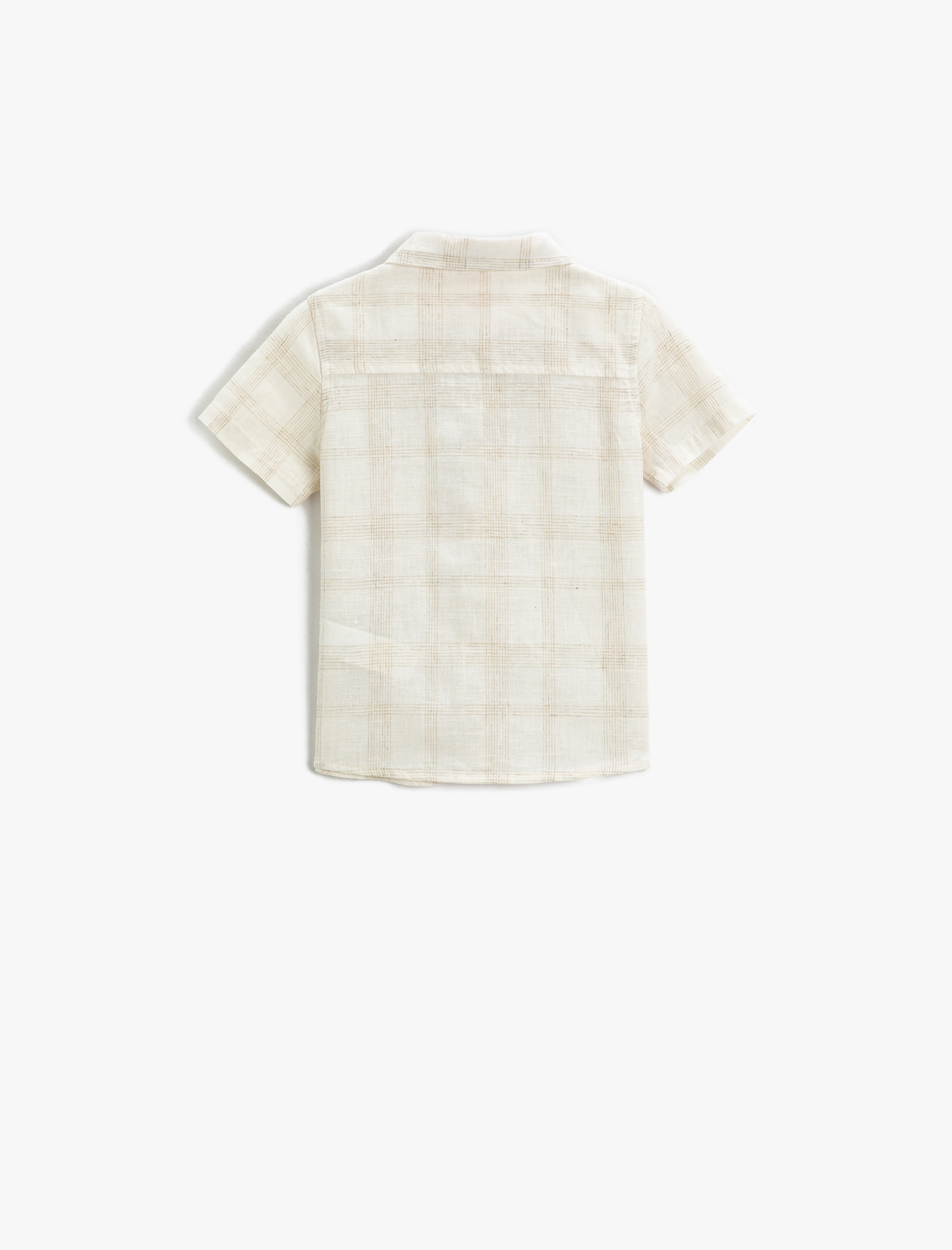  Erkek Bebek Kısa Kollu Gömlek Tek Cepli