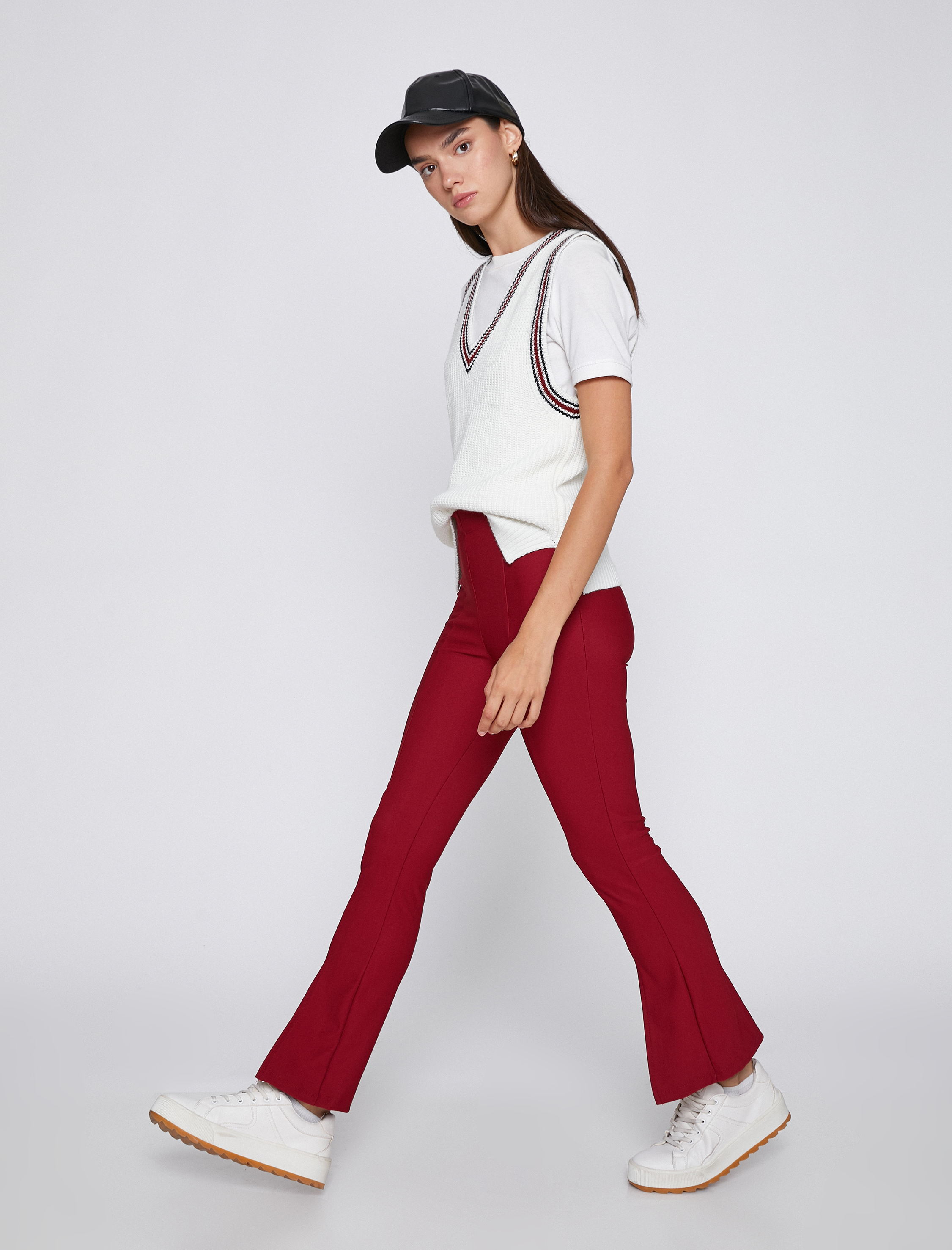   Yırtmaçlı Crop İspanyol Paça Tayt