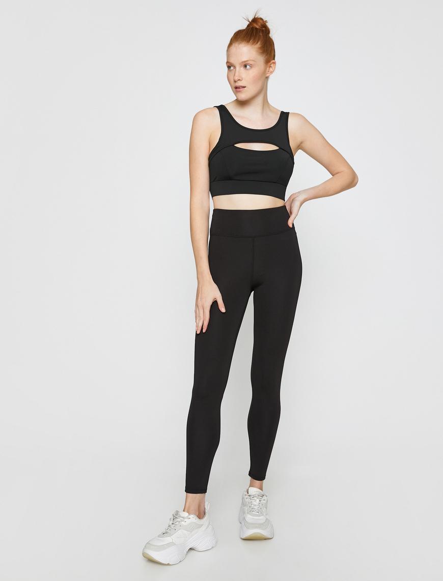   Minimal Reflektör Baskılı Spor Tayt