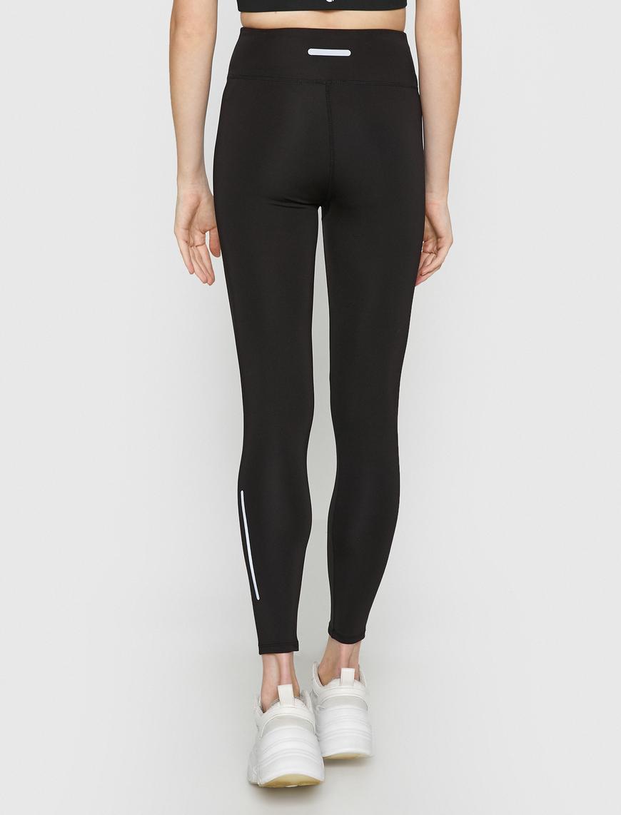   Minimal Reflektör Baskılı Spor Tayt