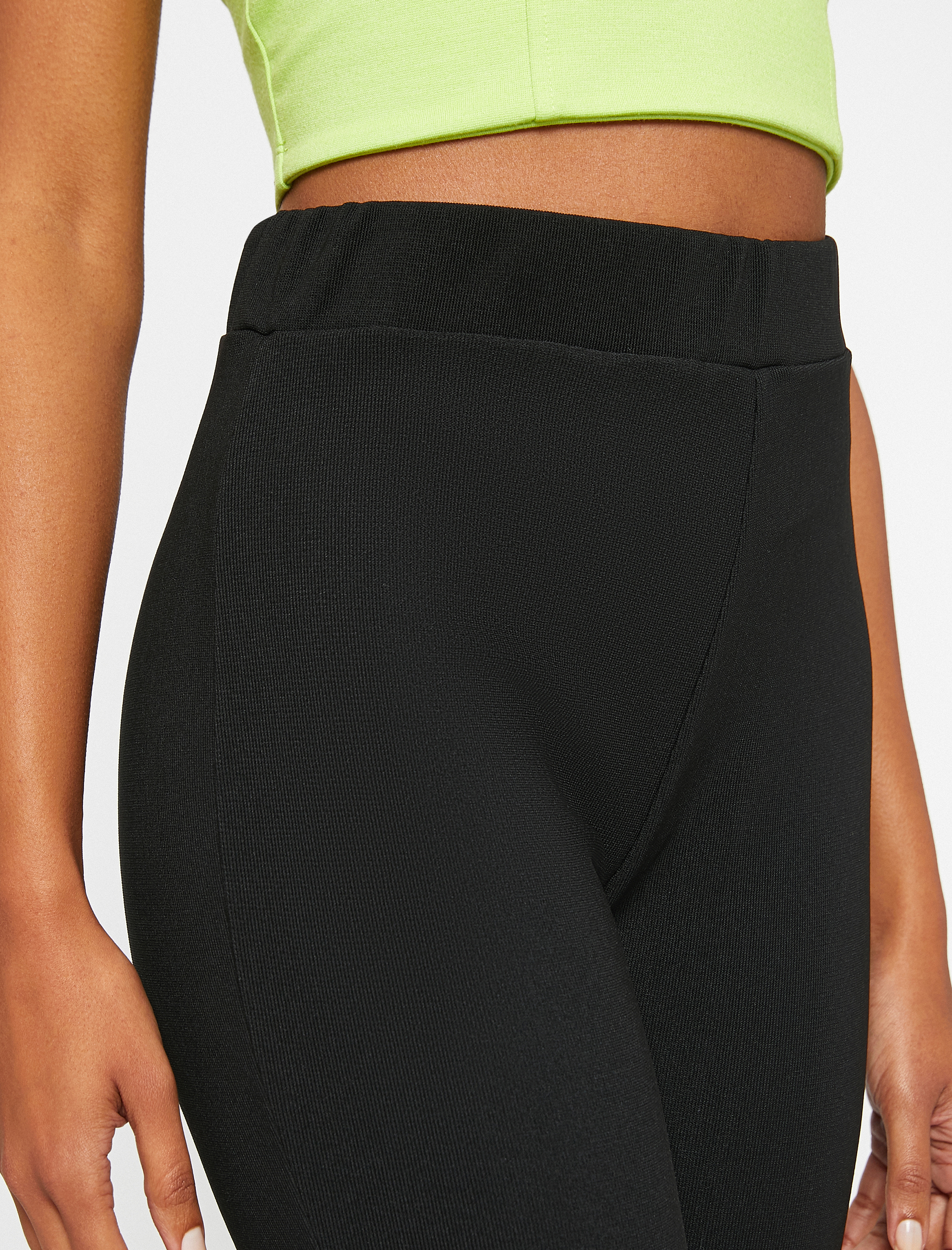   İspanyol Paça Pantolon Yüksek Bel