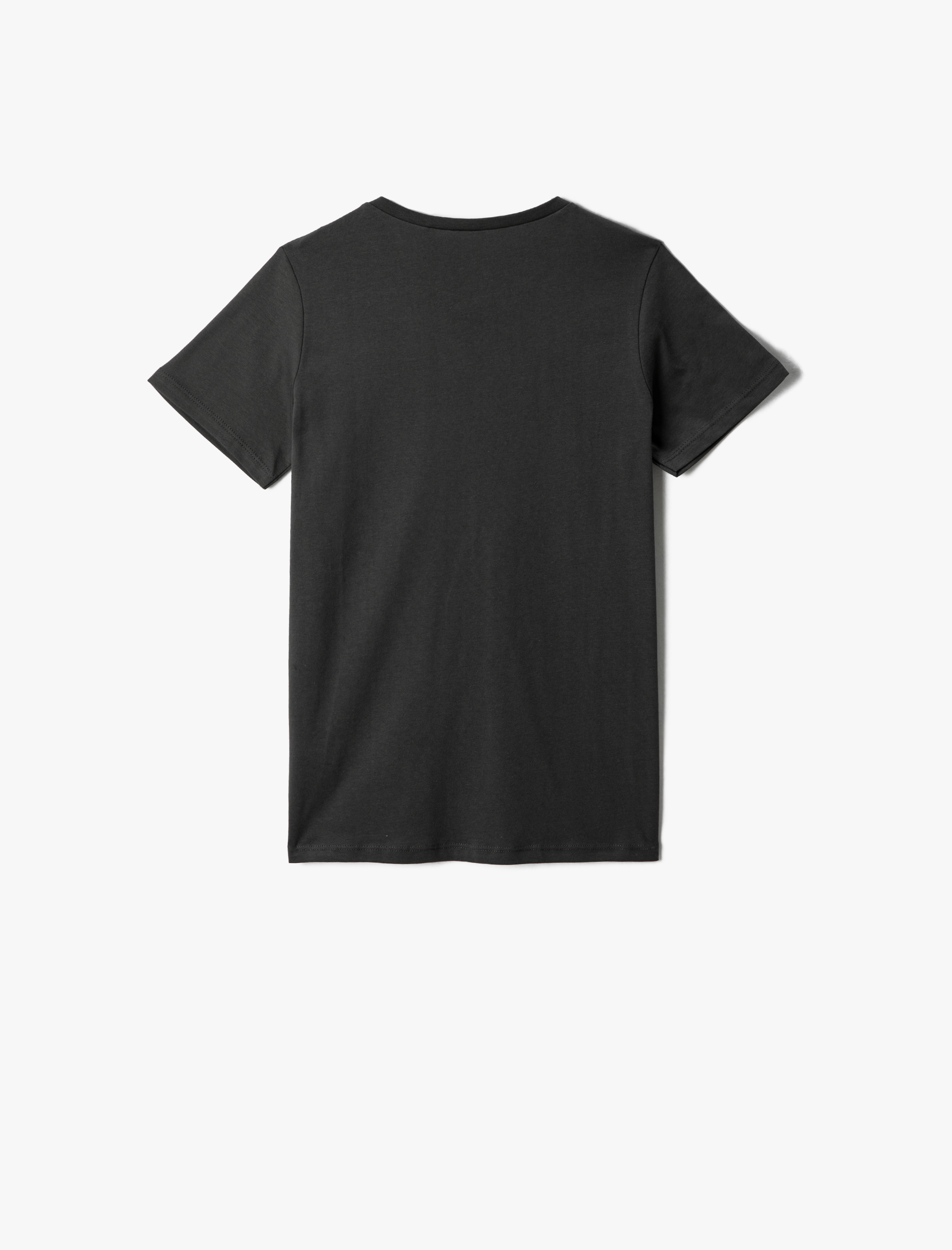  Erkek Çocuk Astronot Baskılı Kısa Kollu Tişört Bisiklet Yaka Pamuklu