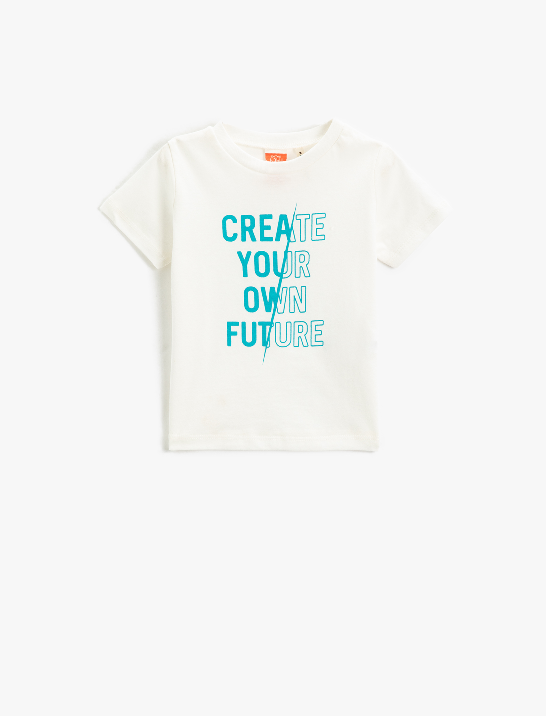  Erkek Bebek Baskılı Kısa Kollu Tişört Bisiklet Yaka