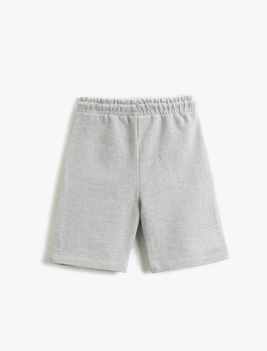  Erkek Çocuk Basic Chino  Şort Beli Bağlamalı Cepli