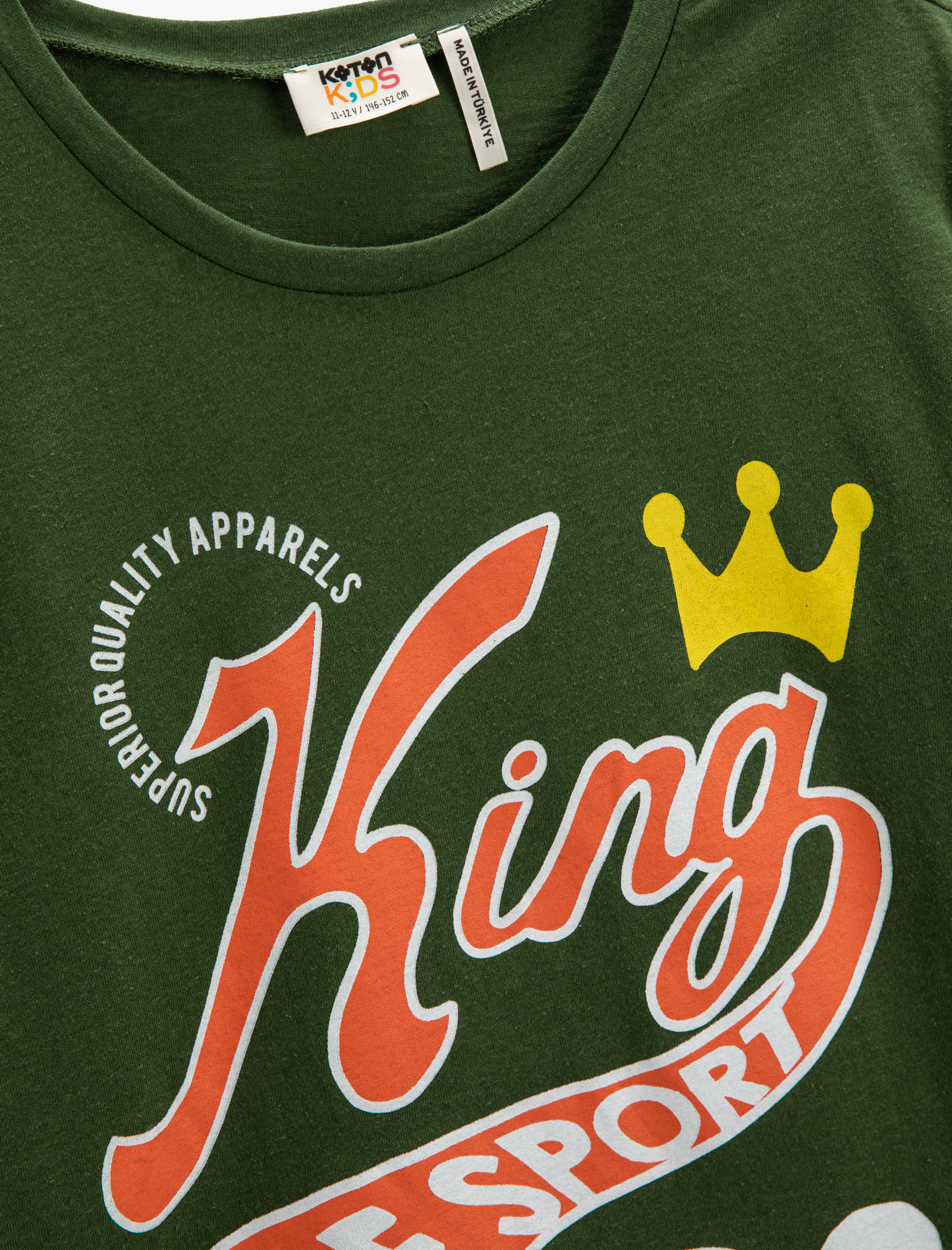  Erkek Çocuk Kısa Kollu Bisiklet Yaka Tişört Baskılı Pamuklu