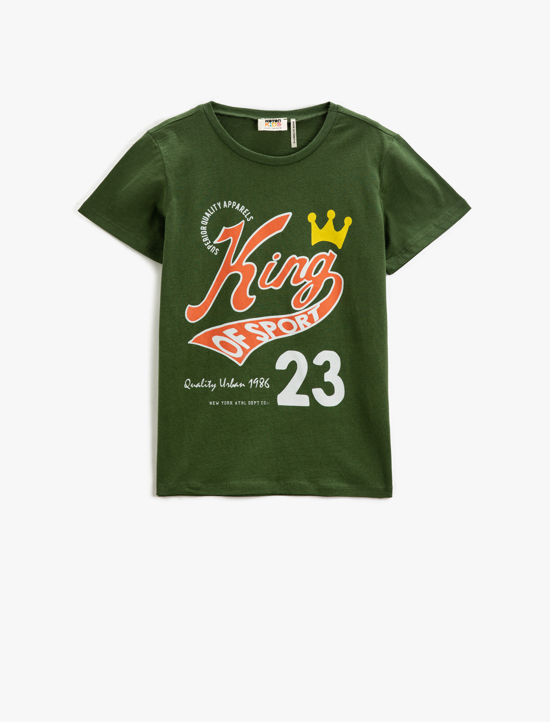  Erkek Çocuk Kısa Kollu Bisiklet Yaka Tişört Baskılı Pamuklu