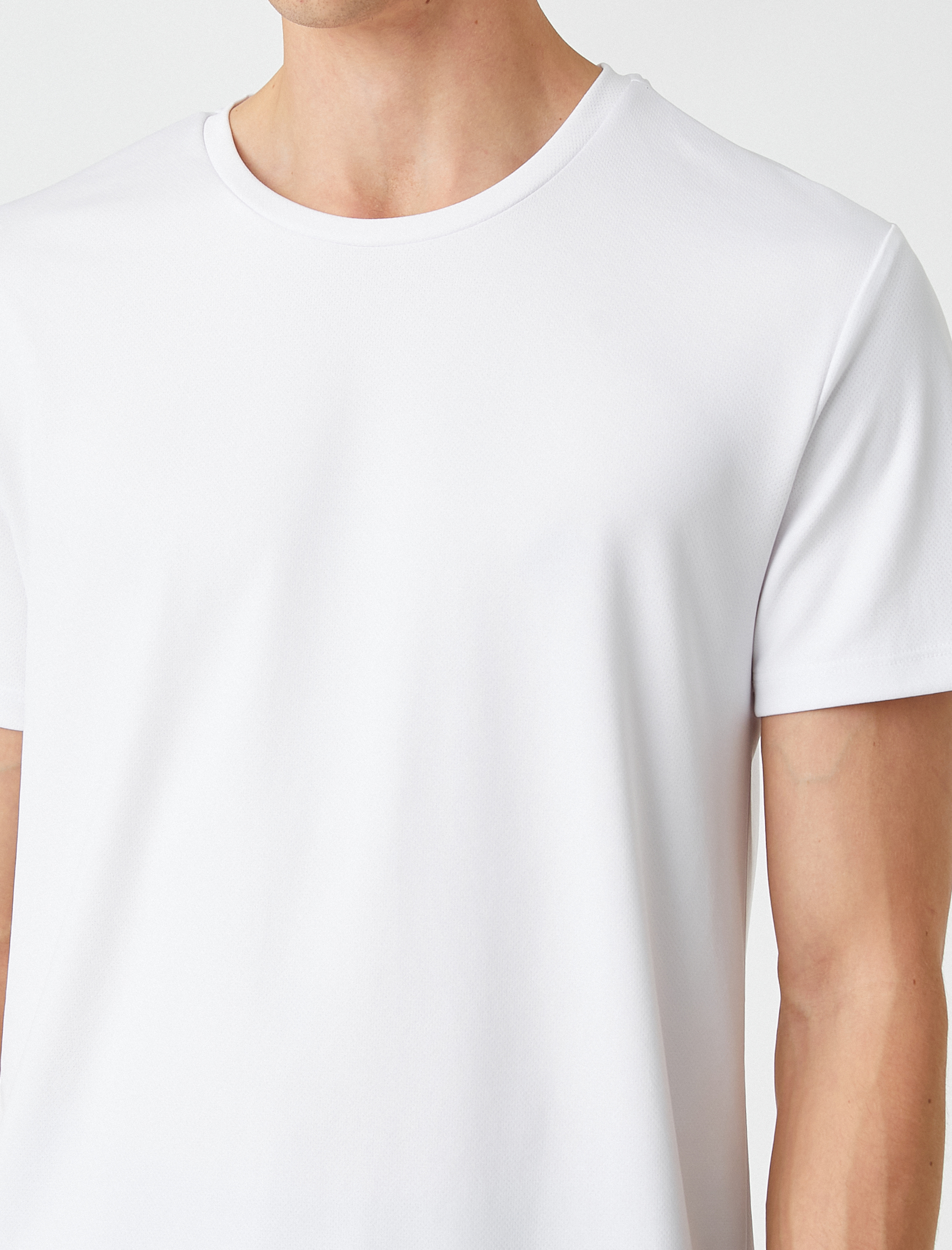   Spor Tişört Etiket Baskılı Bisiklet Yaka Kısa Kollu Nefes Alan Kumaş