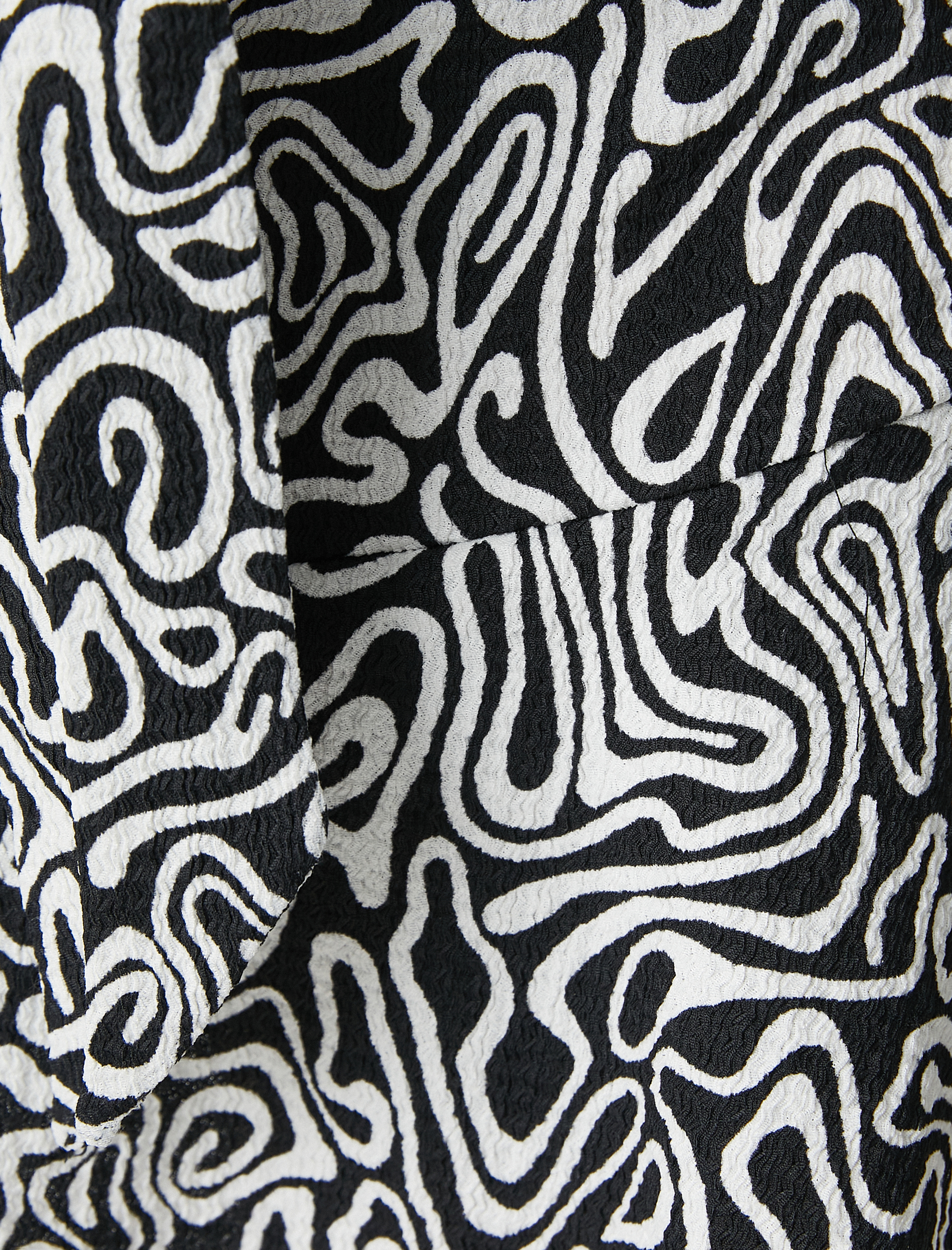   Desenli Şort Etek Mini Beli Kuşaklı Fırfırlı Bürümcük