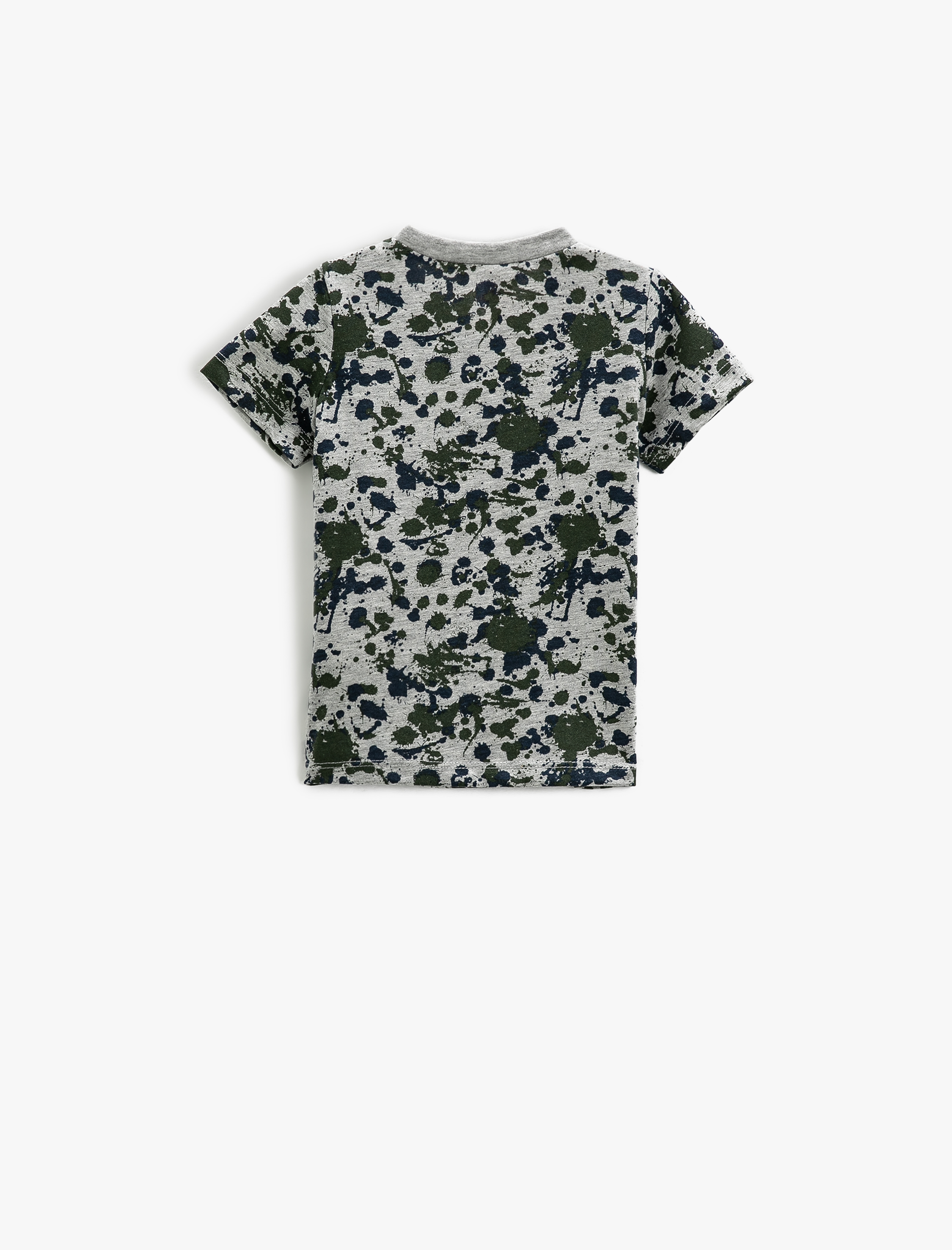  Erkek Bebek Kısa Kollu Tişört Bisiklet Yaka  Baskılı