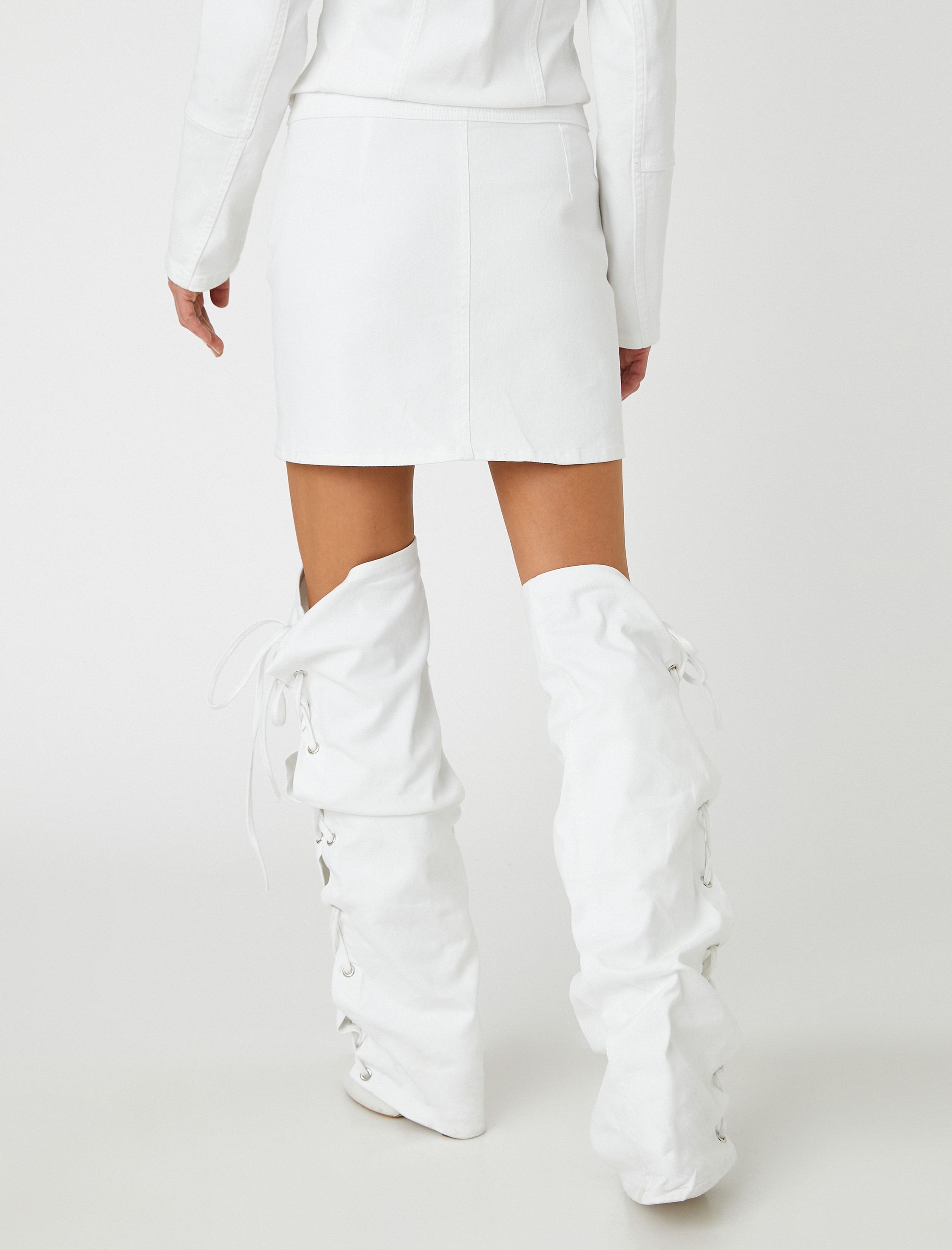   Kot Etek Mini Fermuar Detaylı Cepli Çıtçıt Kapama